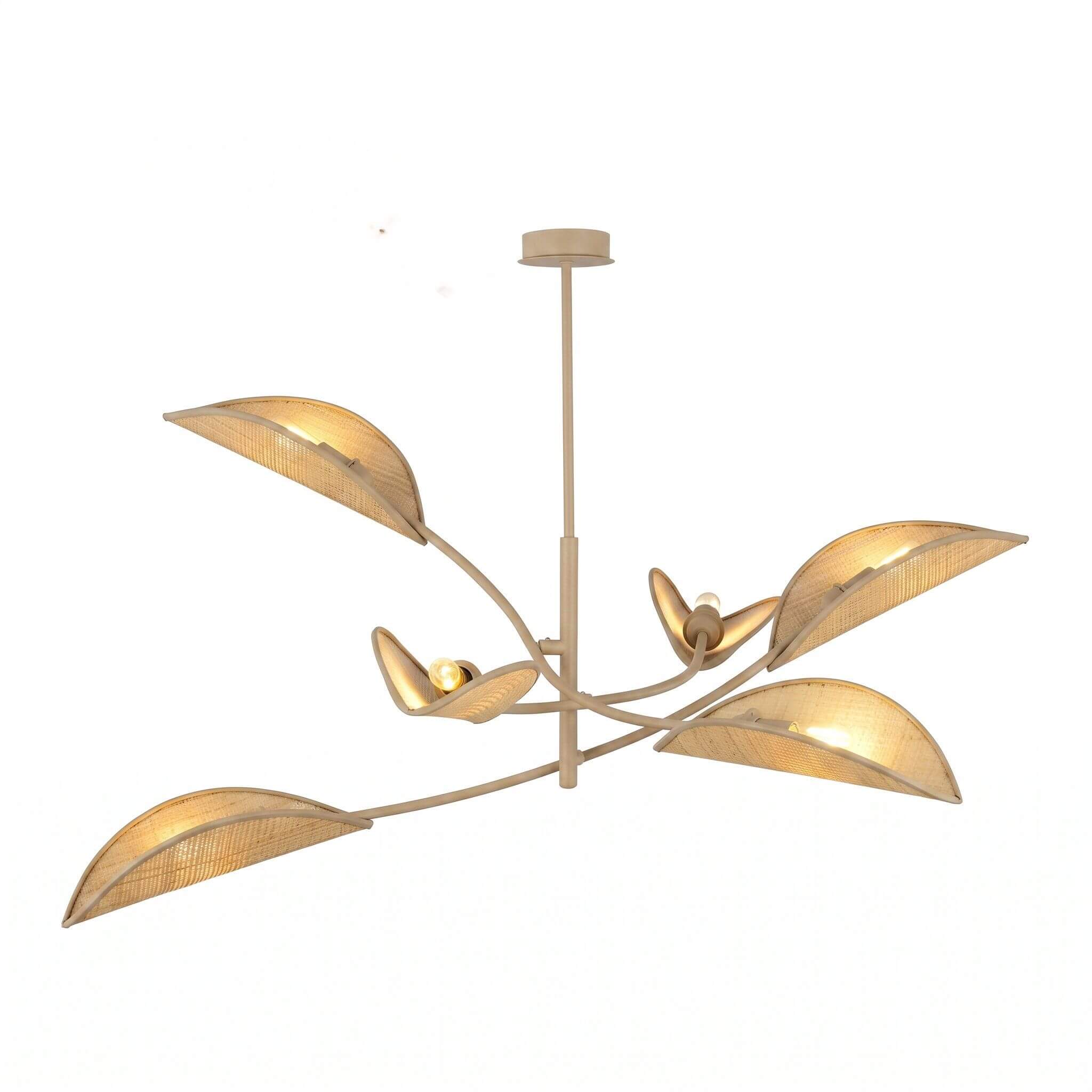 Emibig Lotus lampada da soffitto x10 W beige 1792/6