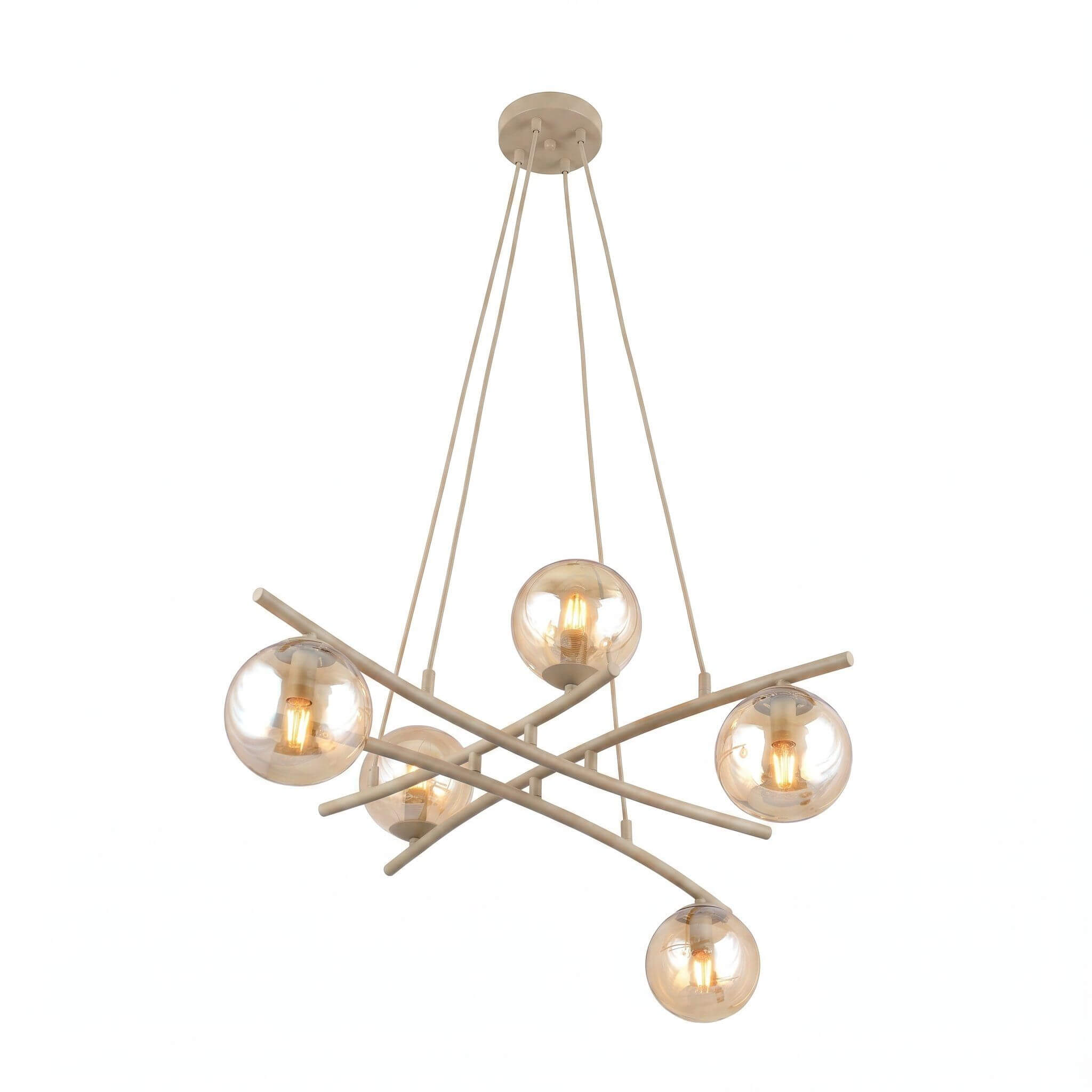 Emibig Essa lampada sospesa 5x10 W beige 1798/5