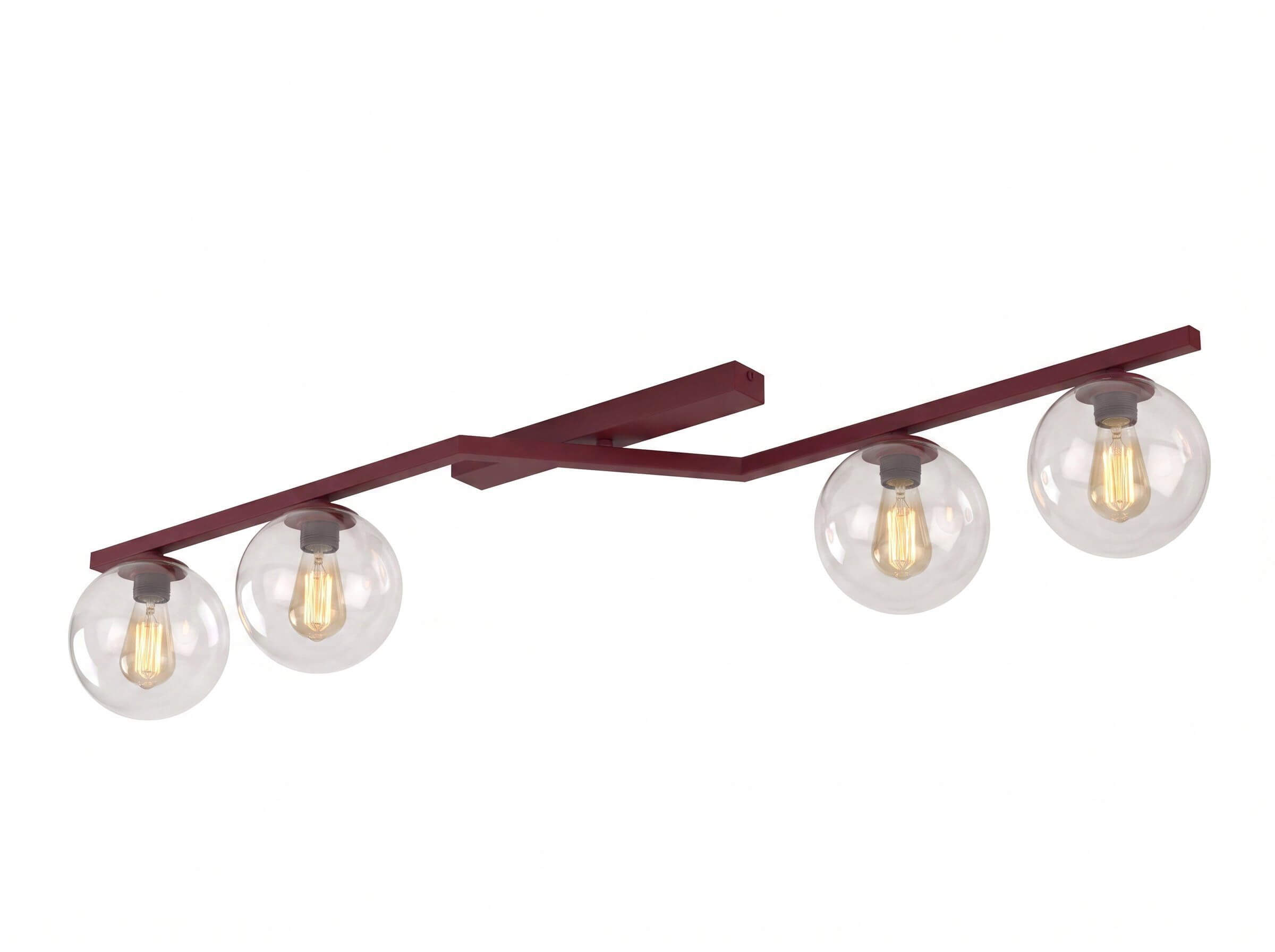 Emibig Naton lampada da soffitto 4x8 W borgogna 1804/4