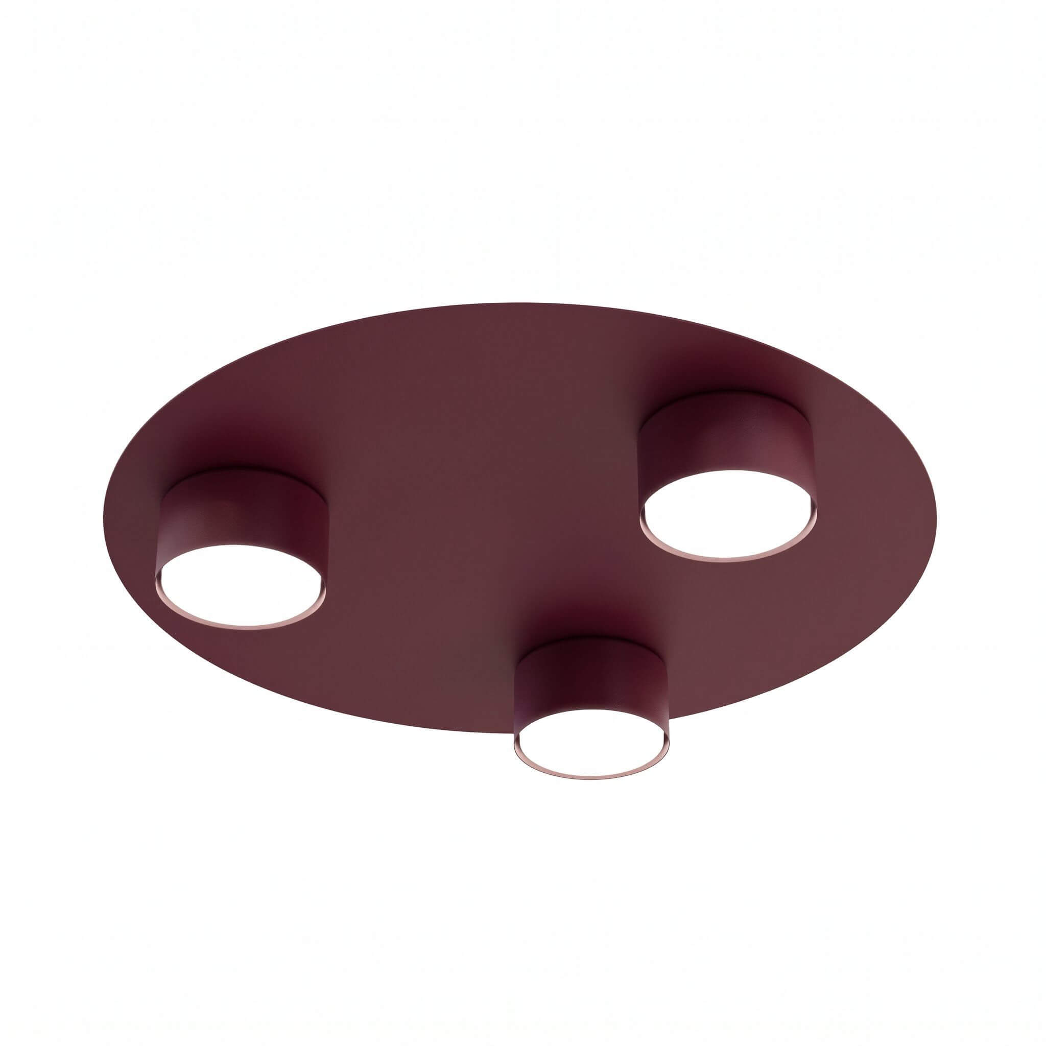 Emibig Bolx lampada da soffitto 3x10 W borgogna 1806/3