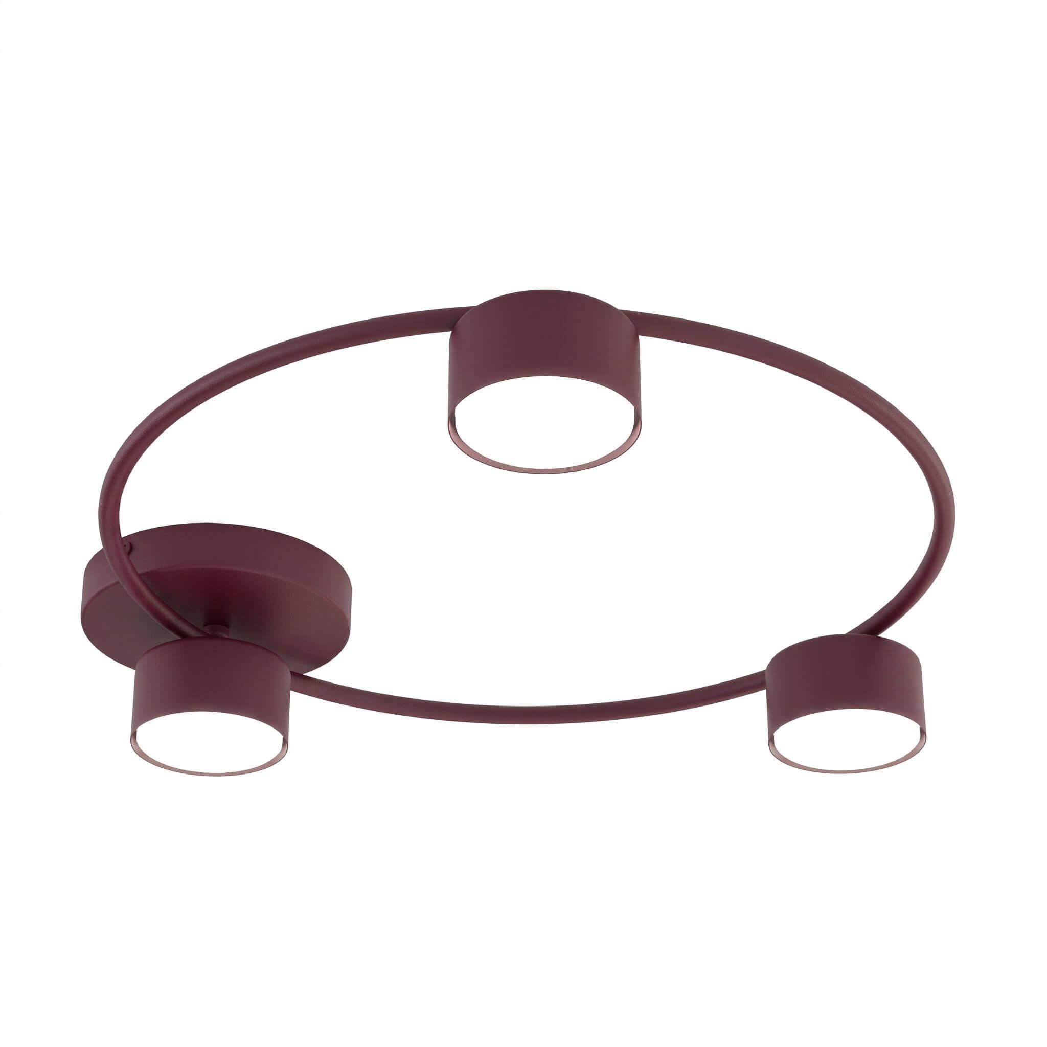 Emibig Lucio lampada da soffitto 3x10 W borgogna 1808/3