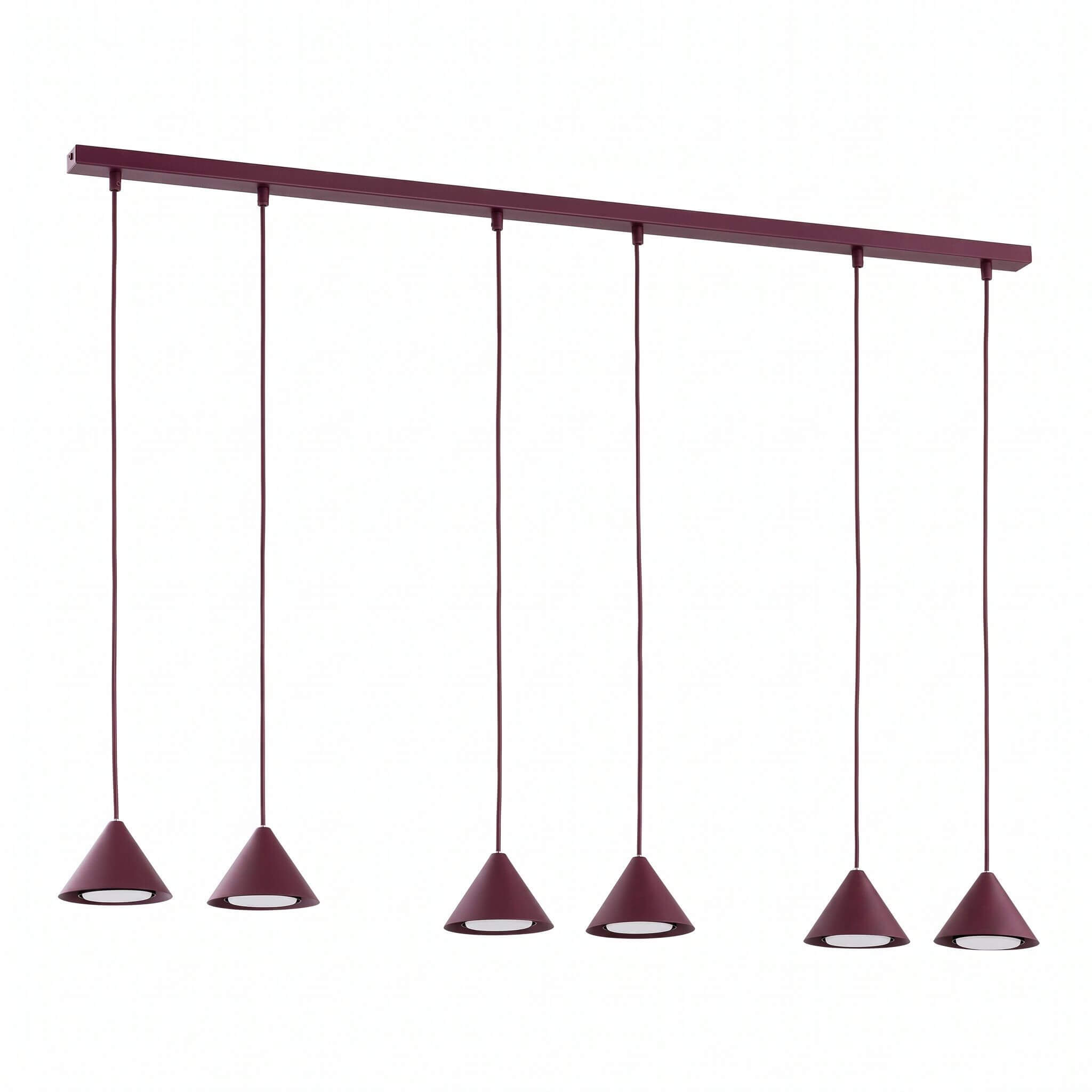 Emibig Elit lampada sospesa 6x10 W borgogna 1813/6