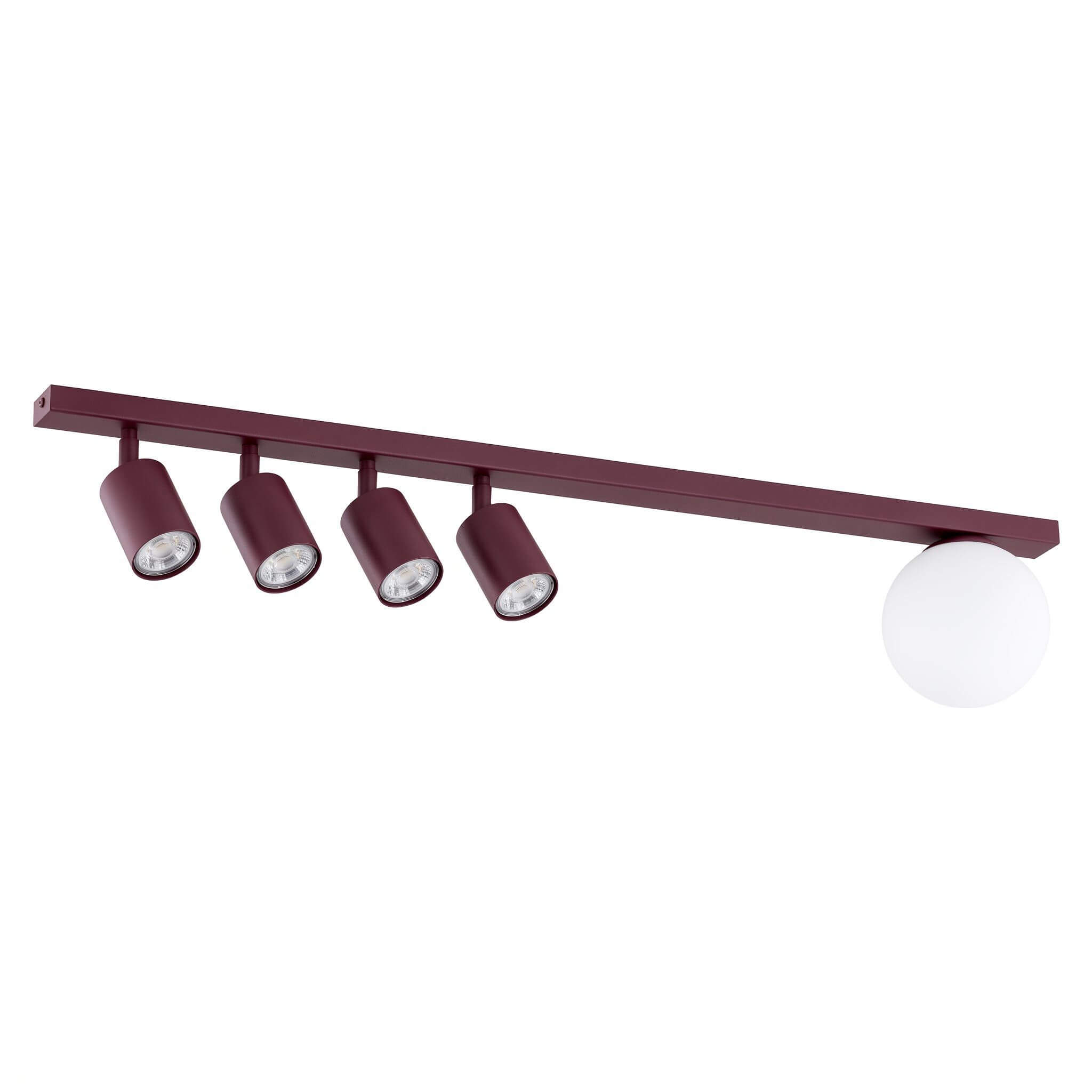 Emibig Baster lampada da soffitto 5x10 W borgogna 1816/5