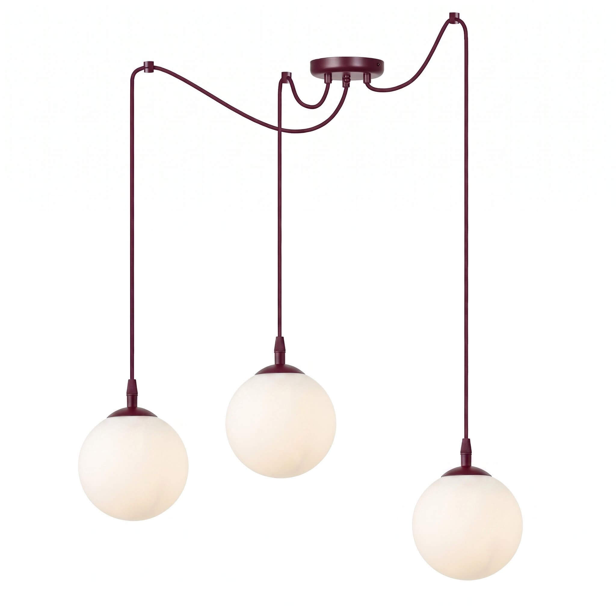 Emibig Gigi lampada sospesa 3x10 W bianco-borgogna 1825/3