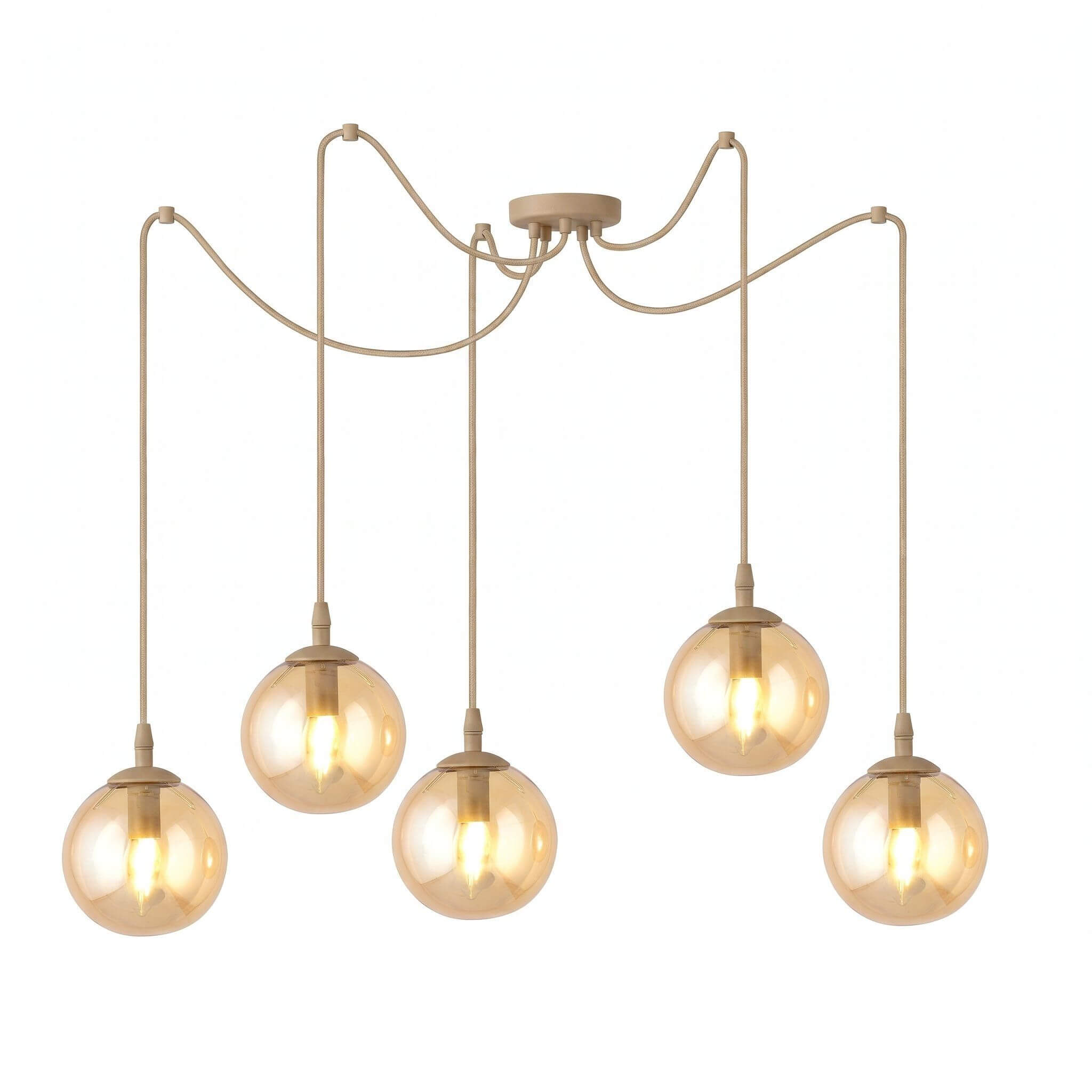 Emibig Gigi lampada sospesa 5x10 W beige 1824/5