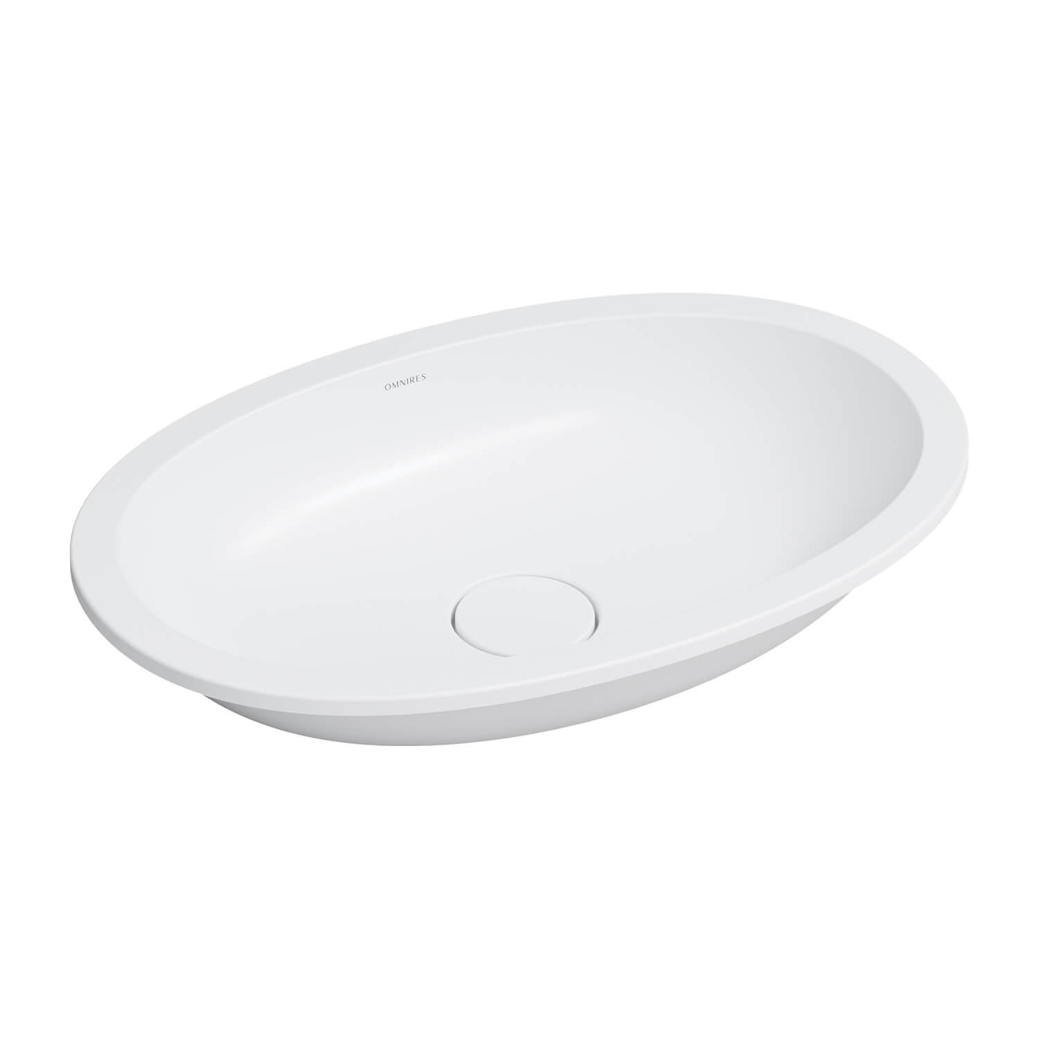 Omnires Shell M+ lavabo 54x34 cm ovale sottopiano bianco opaca SHELL540UPBM