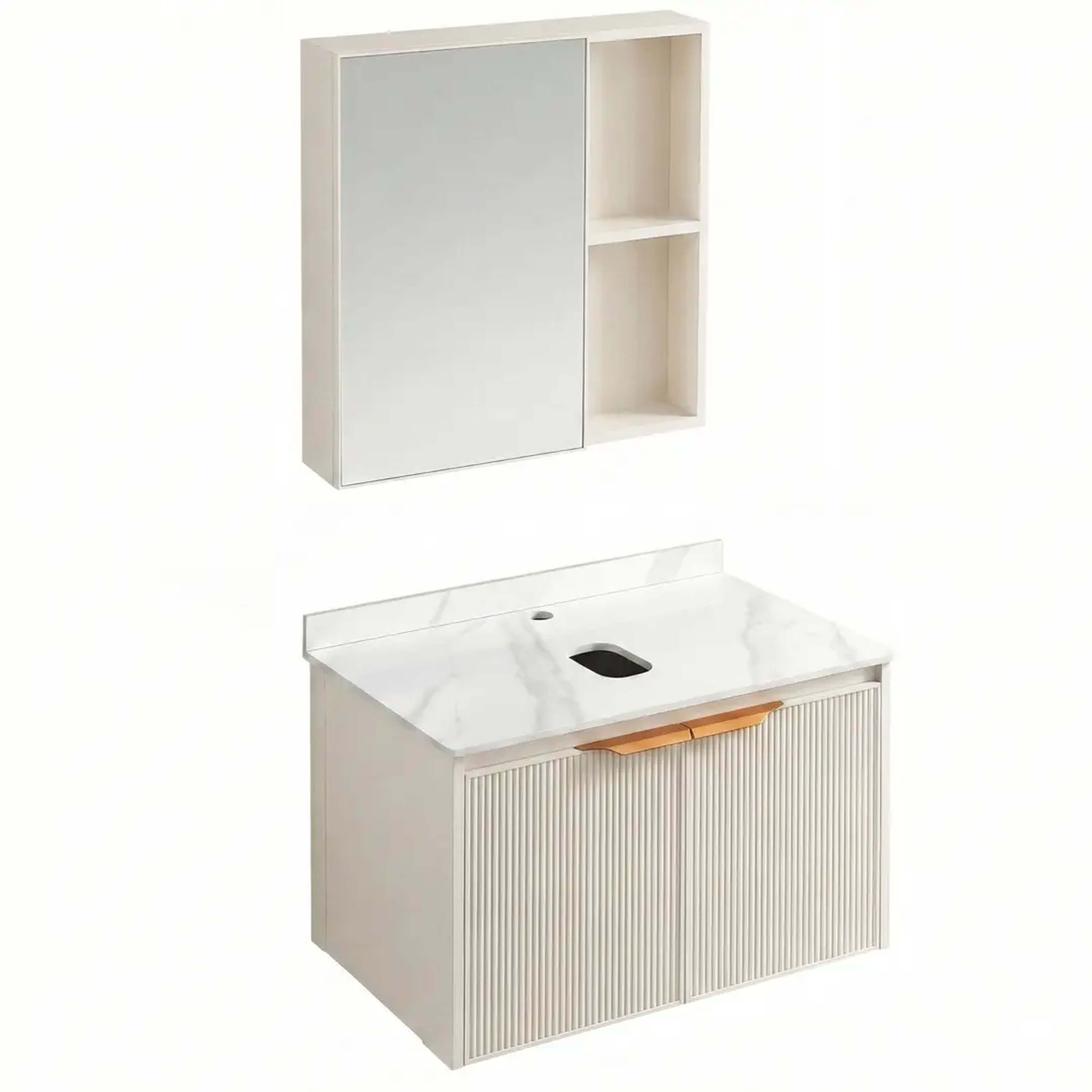 Rea Mario set di mobili da bagno 58.5x46x39.5 cm sottolavabo sospeso beige REA-M0033
