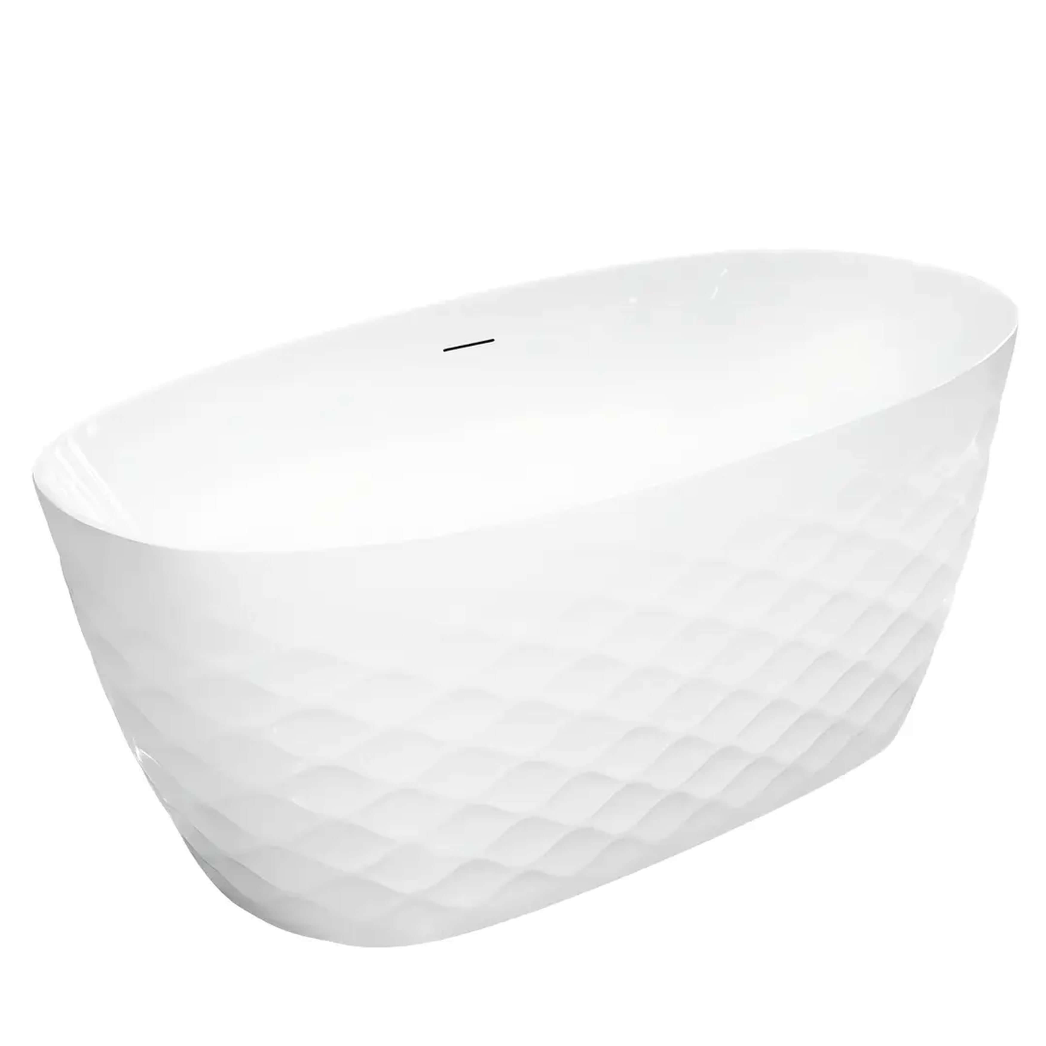 Rea Gaja vasca da bagno freestanding 169x81.5 cm ovale bianco REA-W0125