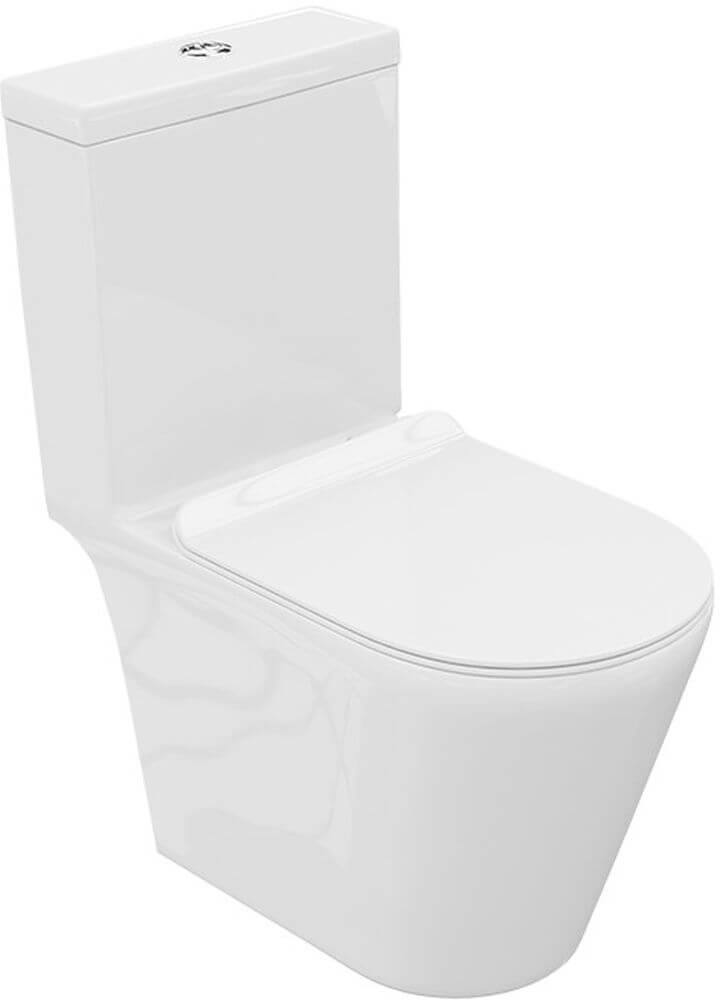 LaVita Prestige Form 3.0 wc monoblocco con copriwater a discesa lenta con scarico a vortice bianco 5900378342991