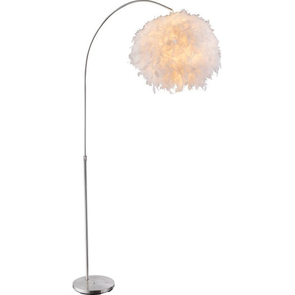Globo Lighting Katunga lampada da terra 1x40 W bianco-argento 15057S