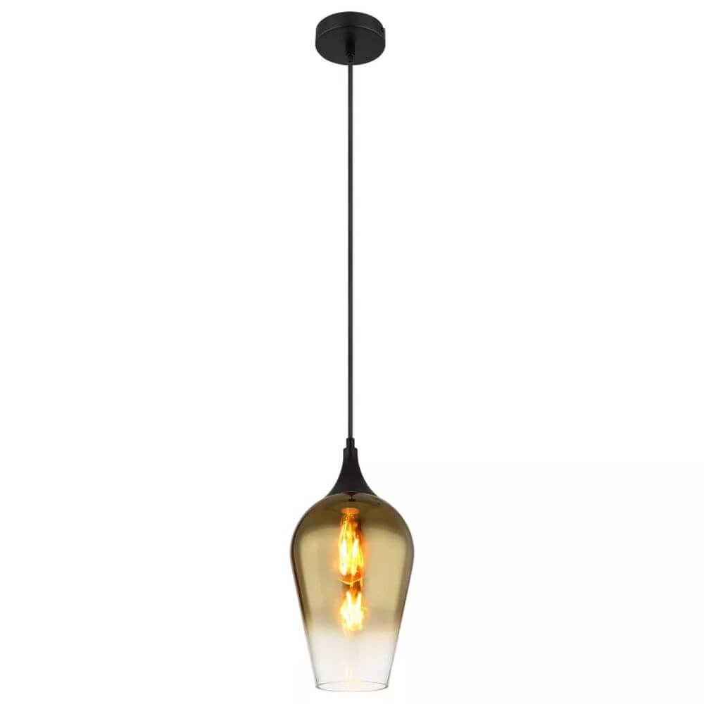 Globo Lighting Lavus lampada sospesa 1x60 W nero-oro 15552H2