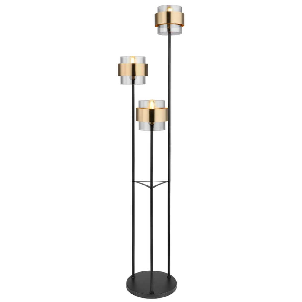 Globo Lighting Milley illuminazione da pavimento 3x60 W nero-oro 15560S