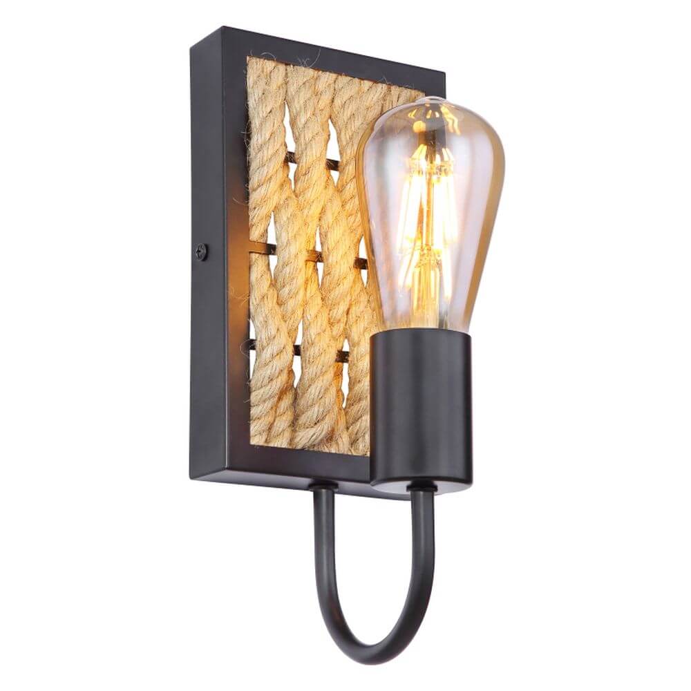 Globo Lighting Halia lampada a parete 1x60 W nero-marrone 15679W