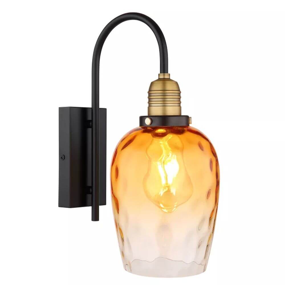 Globo Lighting Salvy lampada a parete 1x60 W nero-ambra 15786W