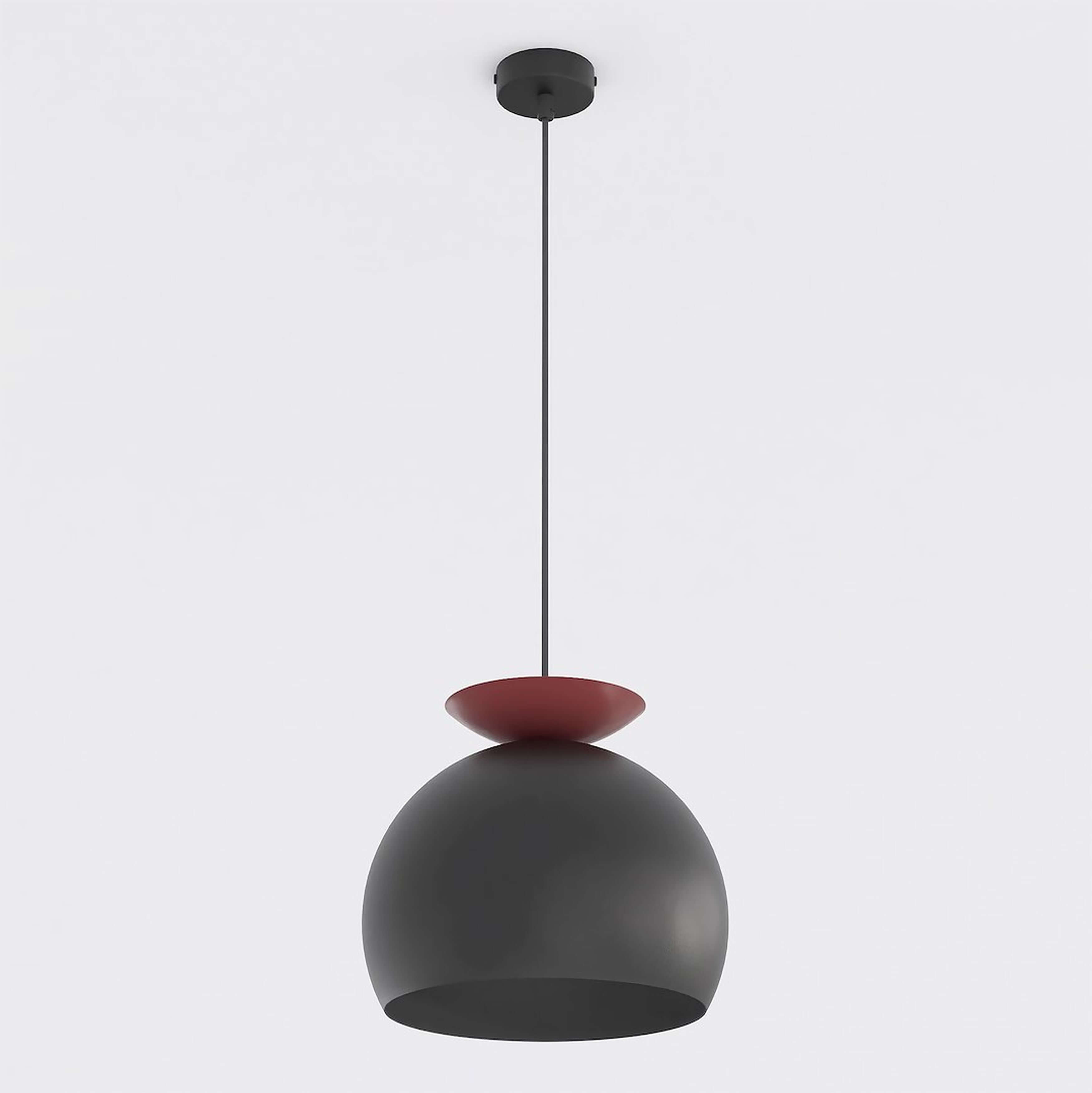 Emibig Geo lampada sospesa 1x15 W nero-rosa 1752/1