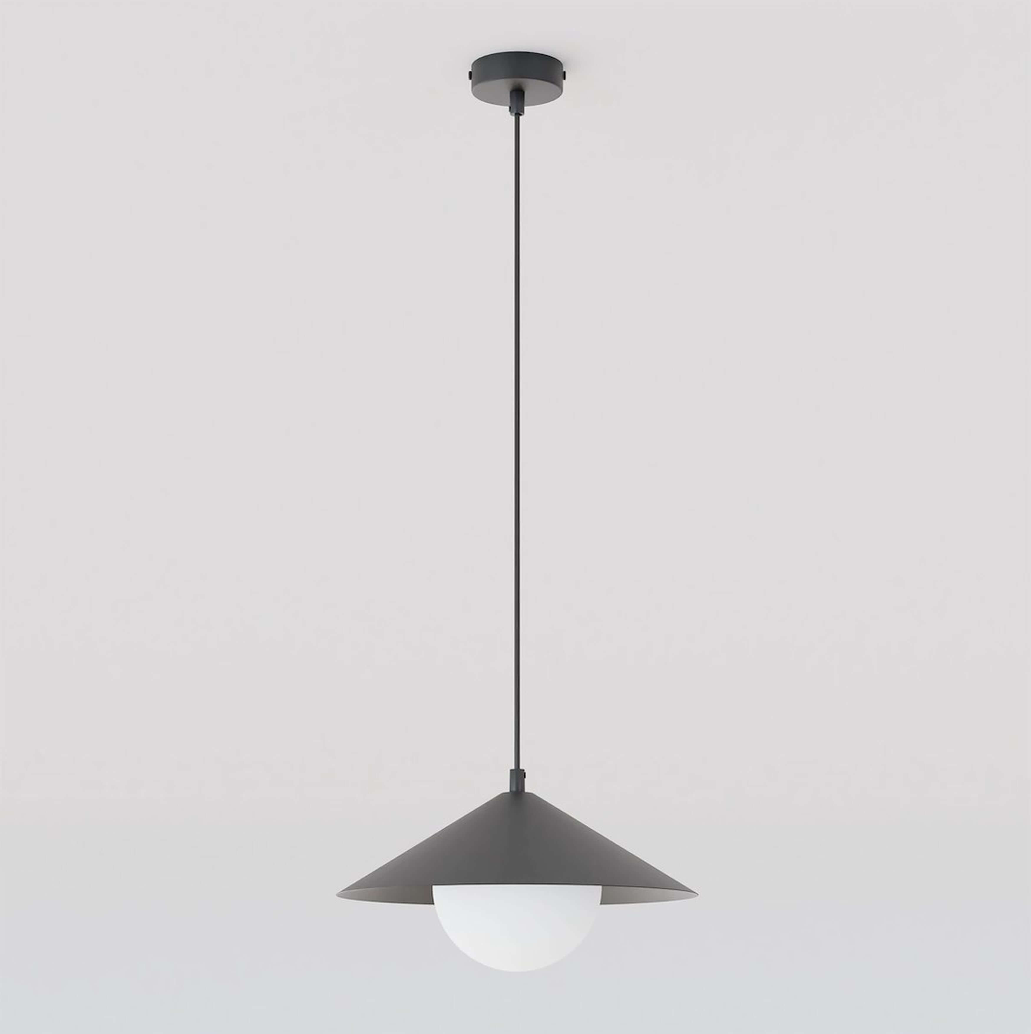 Emibig Mono lampada sospesa 1x10 W nero-opale 1722/1S