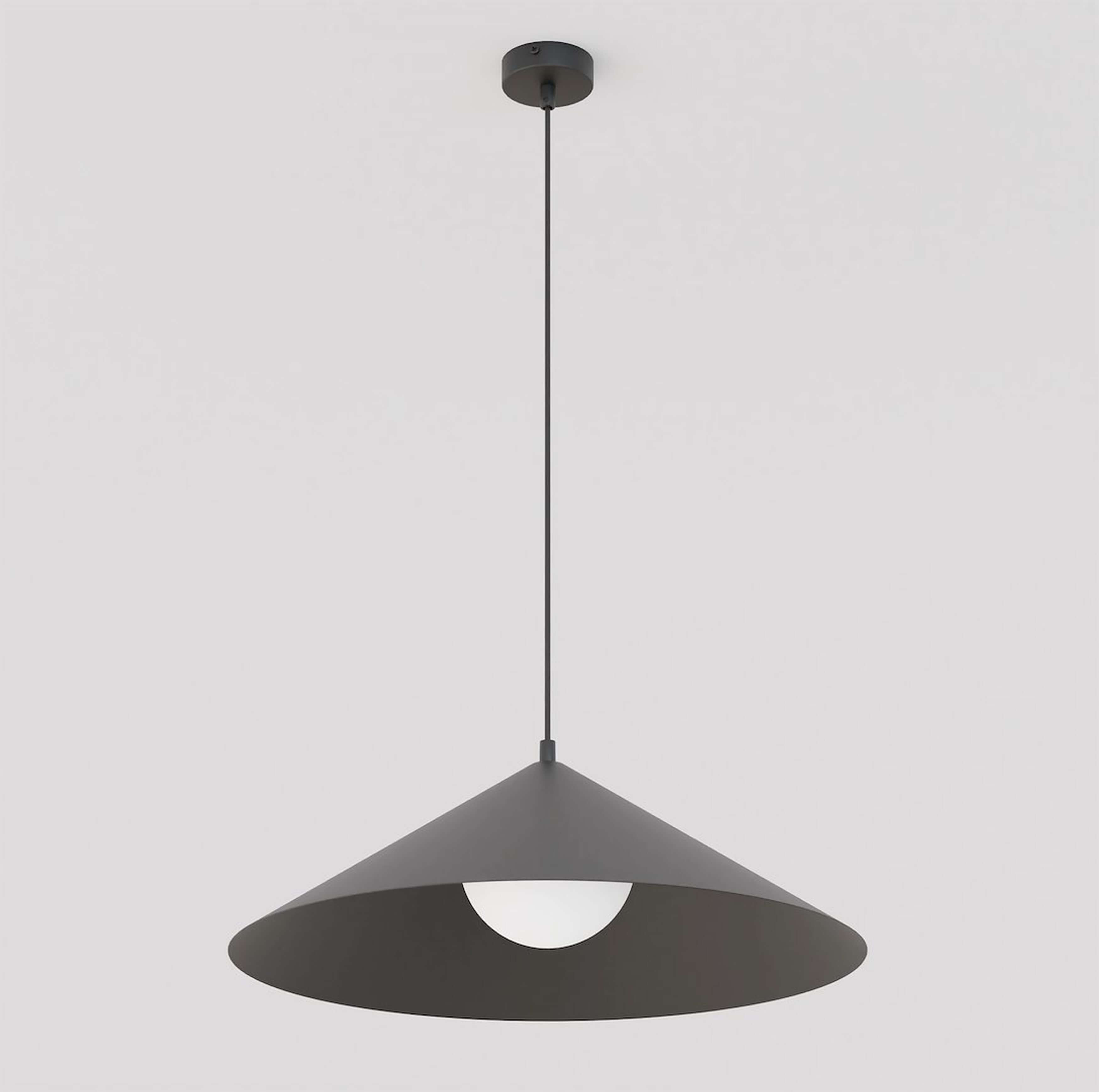 Emibig Mono lampada sospesa 1x10 W nero-opale 1722/1L