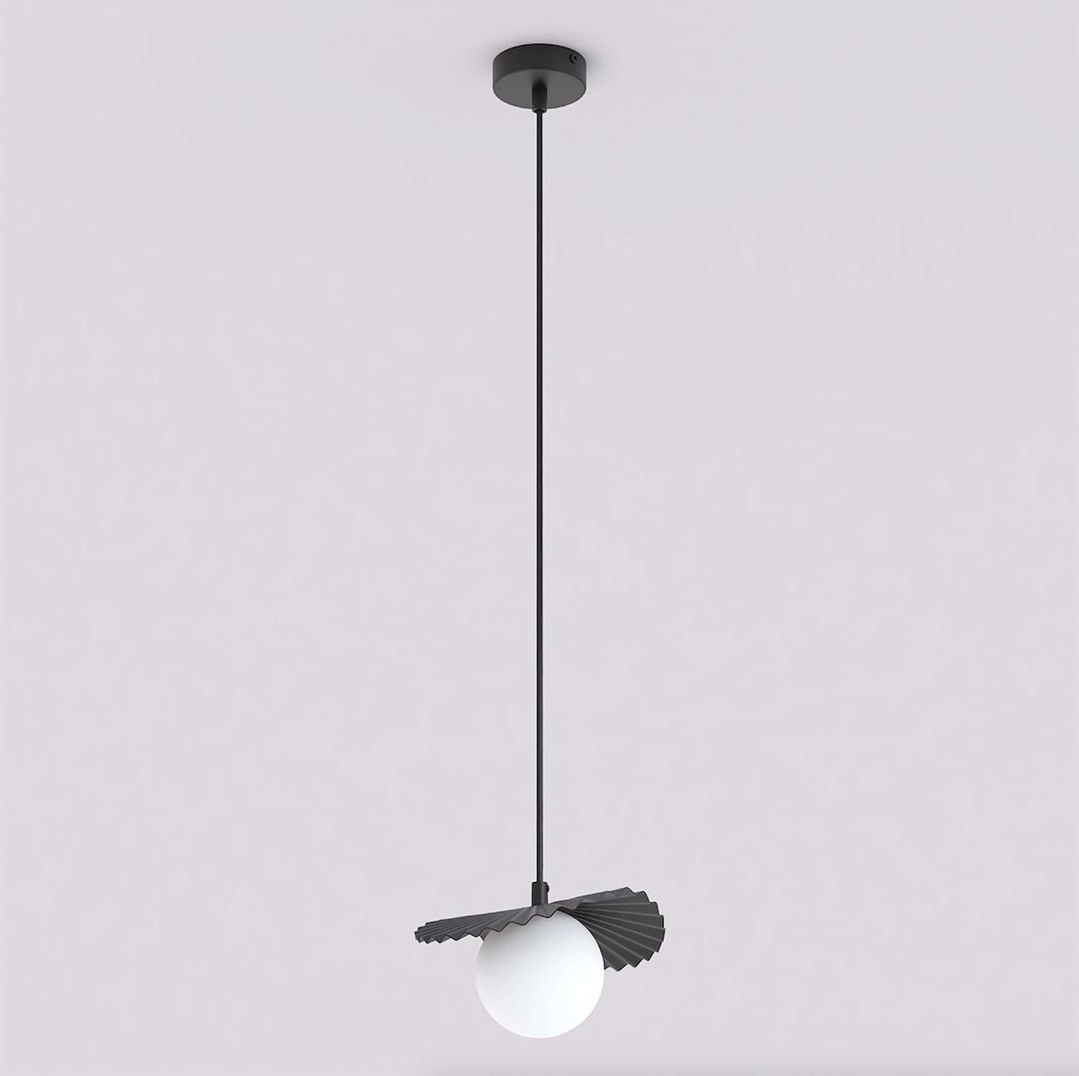 Emibig Flora lampada sospesa 1x8 W nero-opale 1758/1