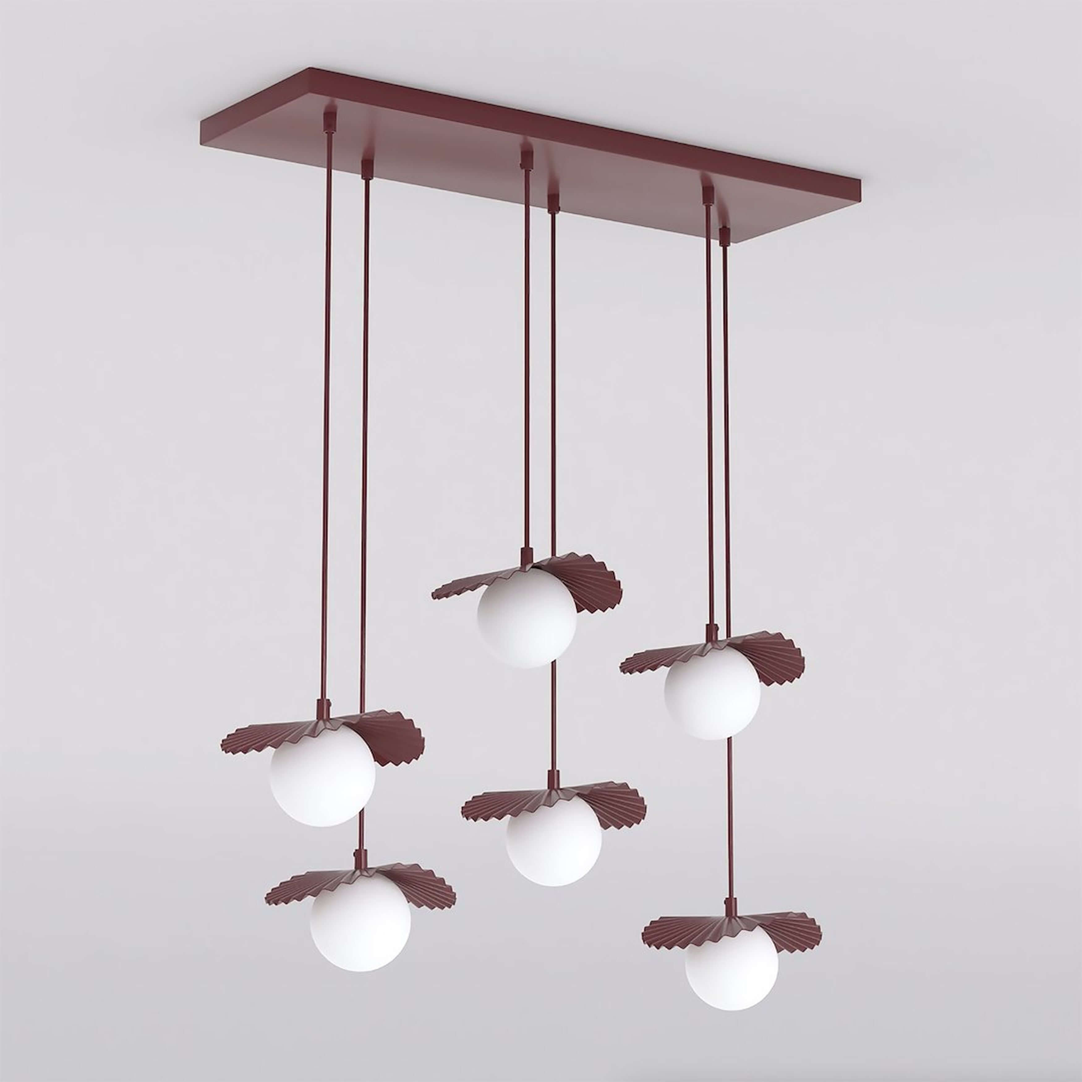 Emibig Flora lampada sospesa 6x8 W opale 1761/6