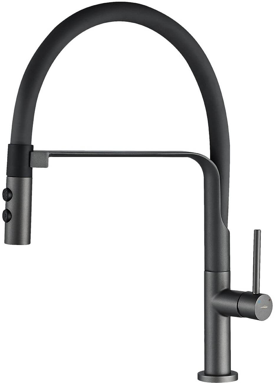 Kuchinox Siluetto rubinetto da cucina verticale grafite/grigio BQU_978D