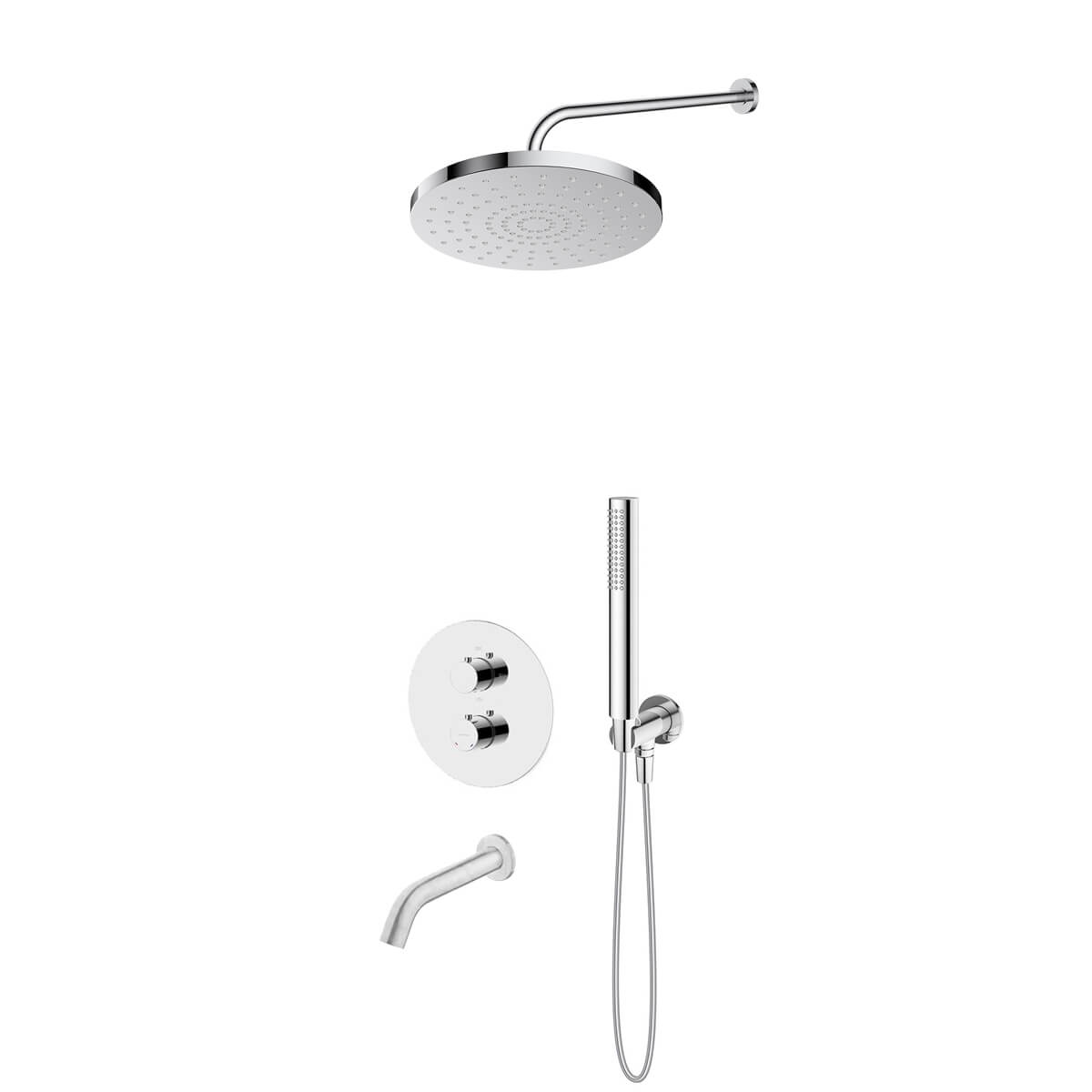 Set rubinetto per vasca e doccia Oltens Katla 34600100, soffione doccia Oltens Pluva 37010100, 39100100, 39400100, 37102100, 39304100, 37200100