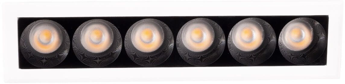MaxLight X-Line lampada da soffitto 6x8 W bianco-nero H0136