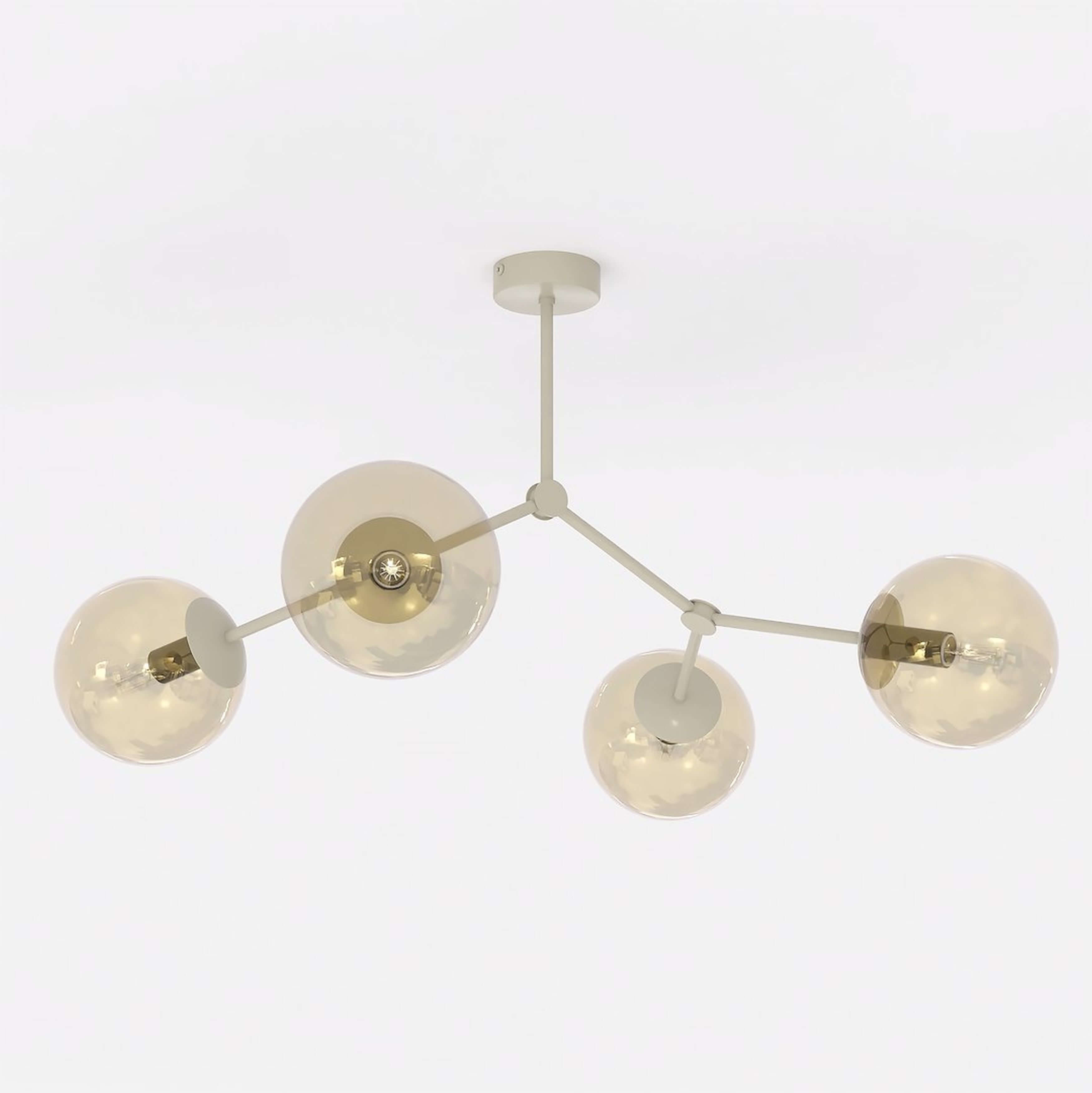 Emibig Space lampada da soffitto 4x10 W beige 1702/4