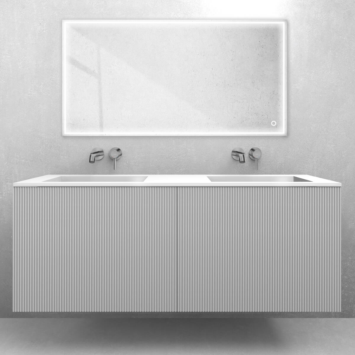 Set armadietto Oltens Lun Rila 60039000, lavabo Oltens Stila 40206000