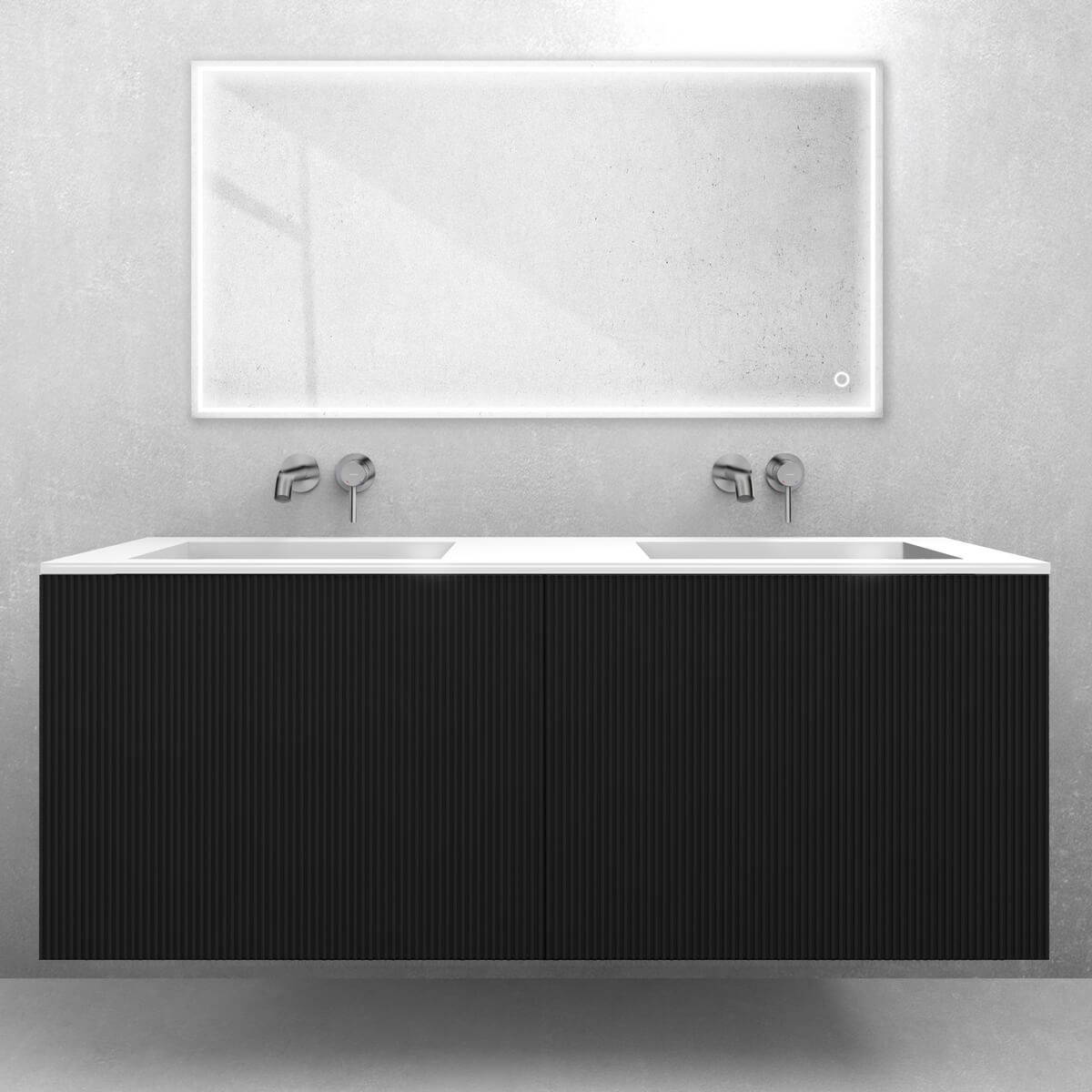 Set armadietto Oltens Lun Rila 60039300, lavabo Oltens Stila 40206000