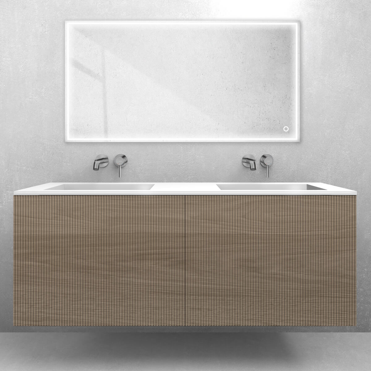 Set armadietto Oltens Lun Rila 60039060, lavabo Oltens Stila 40206000
