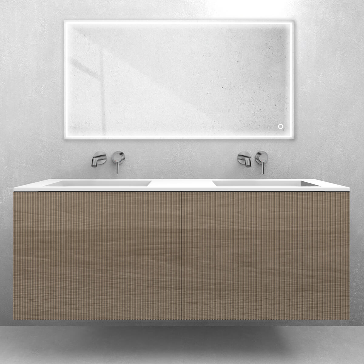 Set armadietto Oltens Lun Rila 60039060, lavabo Oltens Stila 40206900