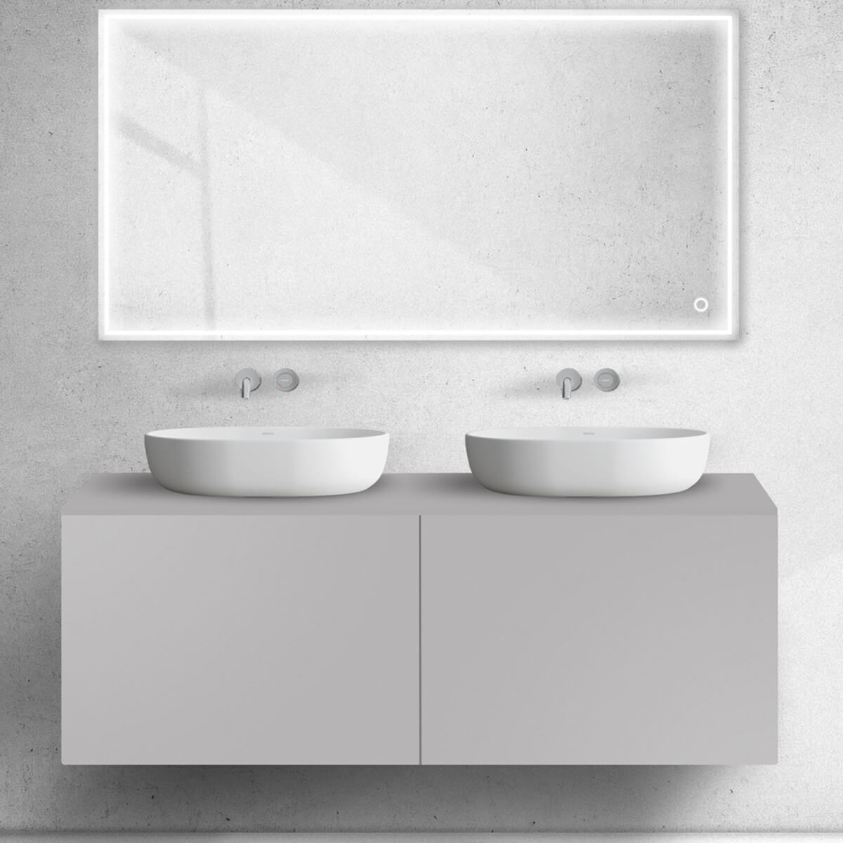 Set armadietto Oltens Lun 60040900, piano sopra armadietto Oltens Lun 63032900