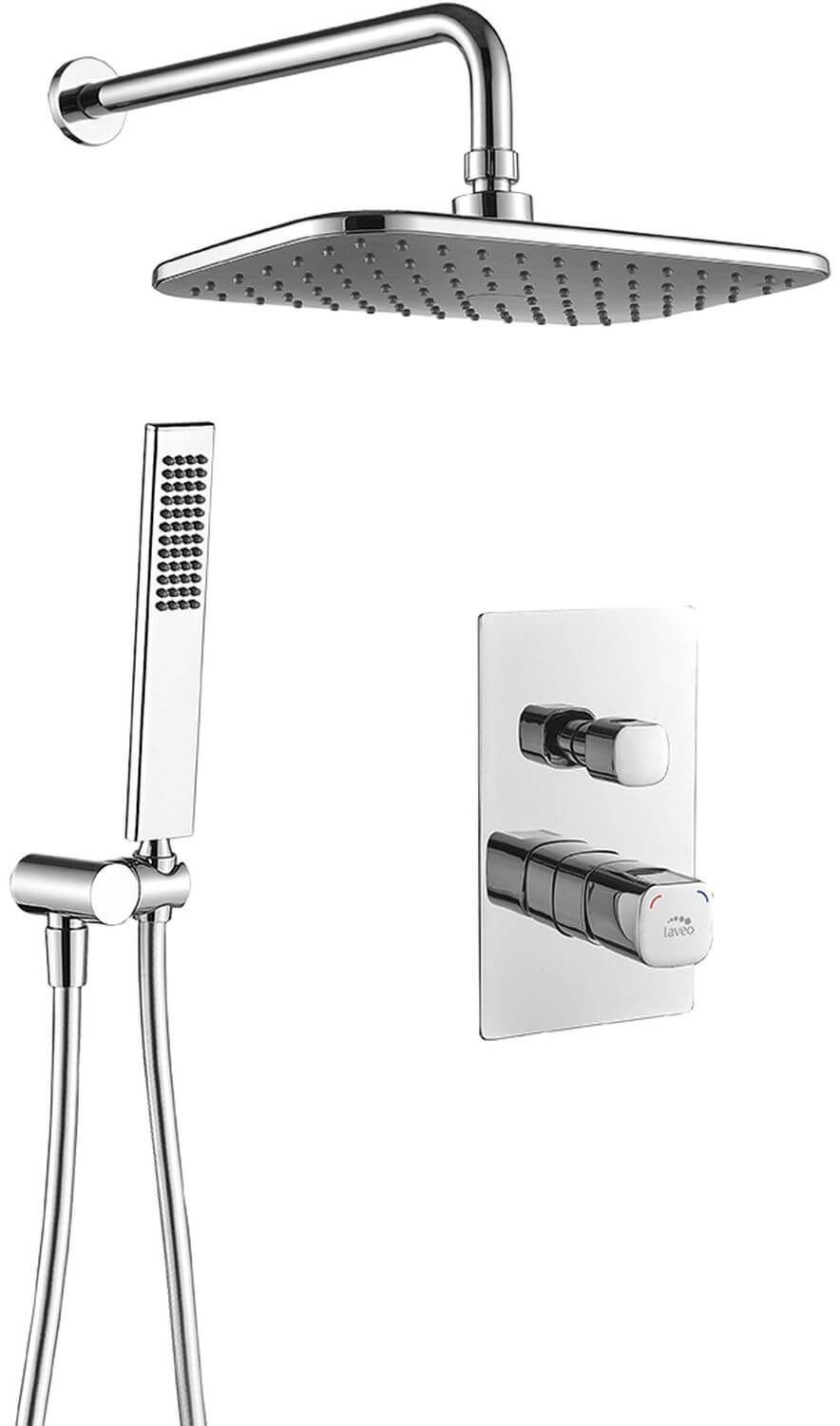Laveo Tores set doccia da incasso con soffione cromo BVT_001P
