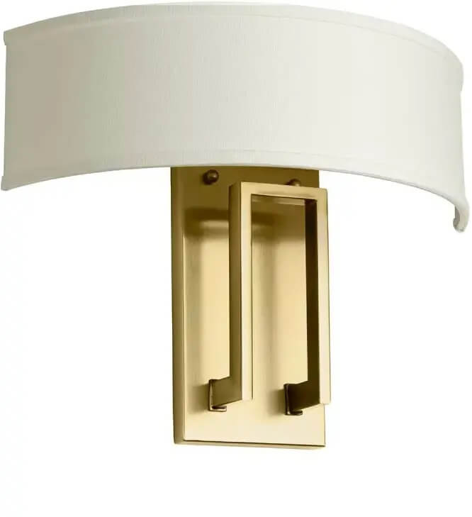 Elstead Lighting Hampton lampada da parete 2x40 W bianco-ottone HK-HAMPTON2-BB