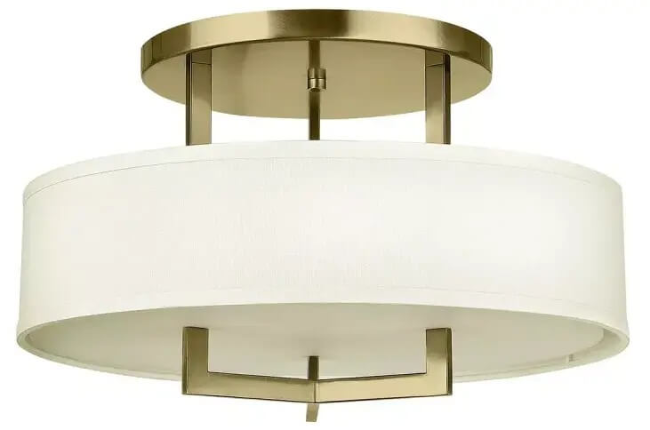 Elstead Lighting Hampton lampada da soffitto 3x60 W bianco-ottone HK-HAMPTON-SF-BB