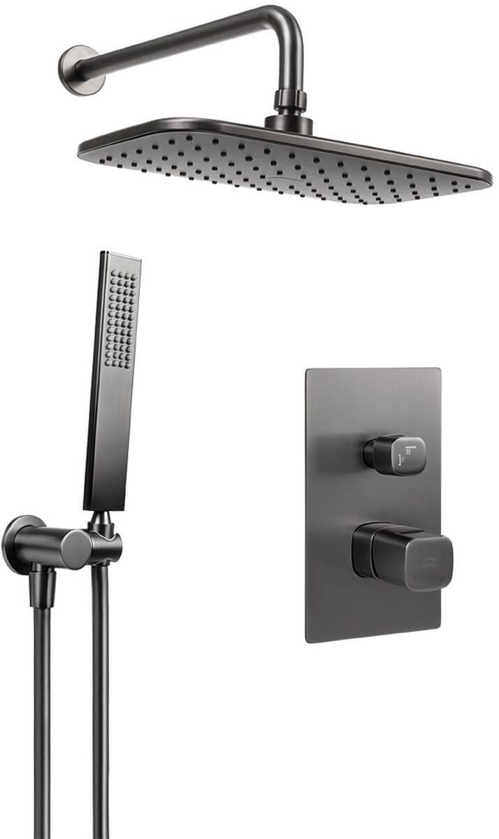 Laveo Tores set doccia da incasso con soffione grafite BVT_901P
