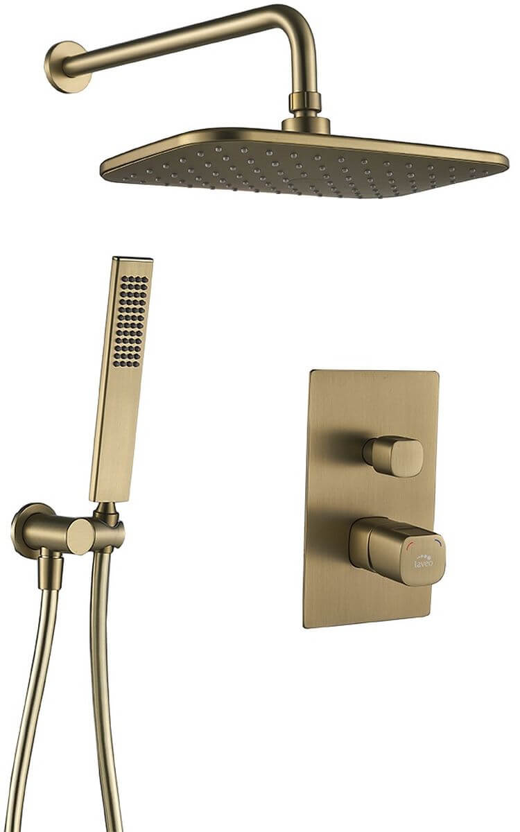 Laveo Tores set doccia da incasso con soffione oro BVT_G01P