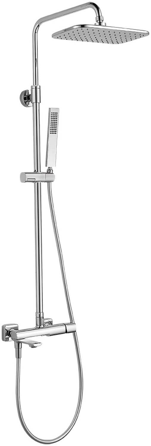 Laveo Tores set doccia a parete con soffione cromo PLT_00KB