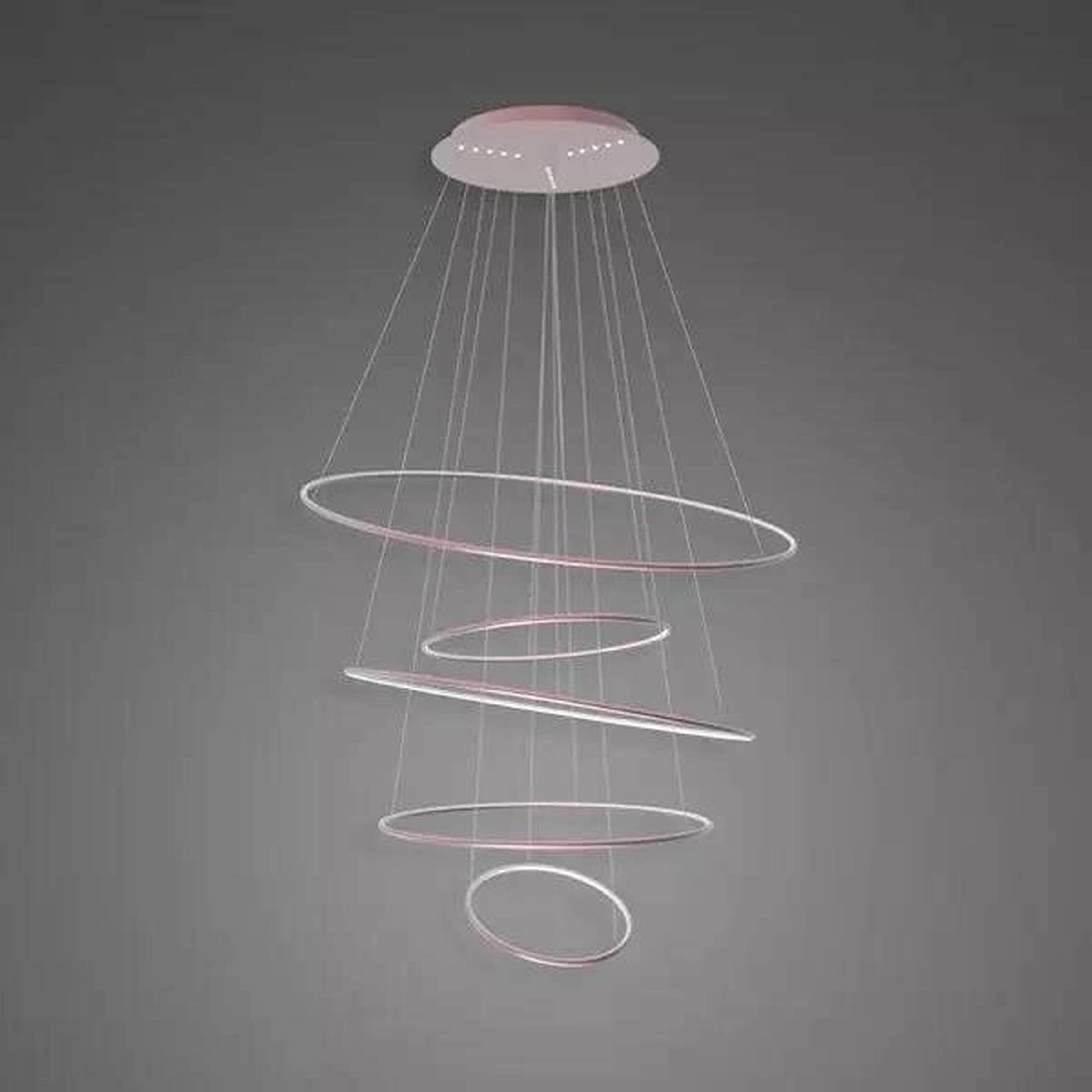 Altavola Design Ledowe Okręgi lampada sospesa 5x151 W oro rosa LA085/P_120_in_4k_rose_gold_dimm