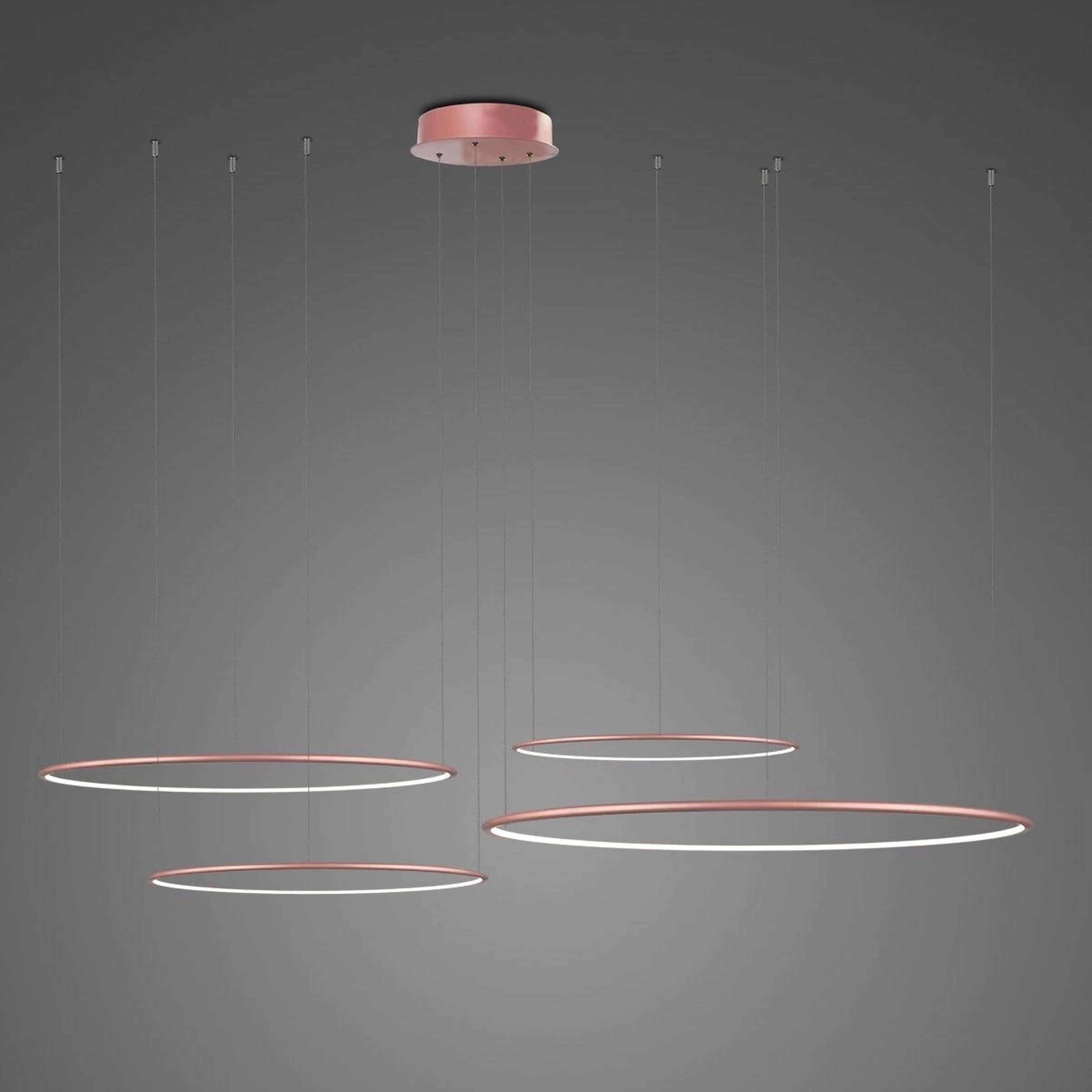 Altavola Design Ledowe Okręgi lampada sospesa 1x106 W oro rosa LA084/CO4_100_in_3k_rose_gold