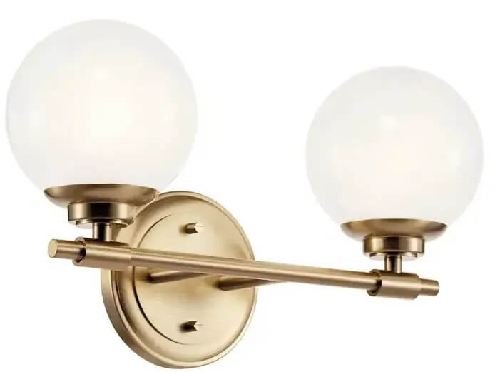 Elstead Lighting Benno lampada da parete 2x3 W marrone-opale KL-BENNO2-CPZ