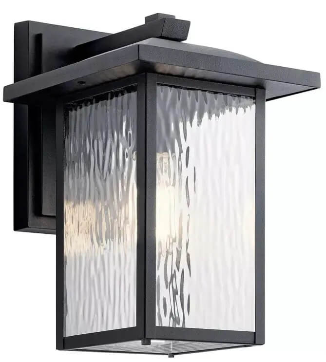 Elstead Lighting Cappanna lampada da parete per esterni 1x60 W nero-trasparente KL-CAPPANNA-M-BKT
