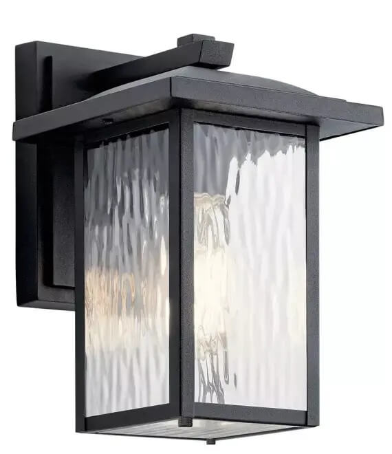 Elstead Lighting Cappanna lampada da parete per esterni 1x60 W nero-trasparente KL-CAPPANNA-S-BKT