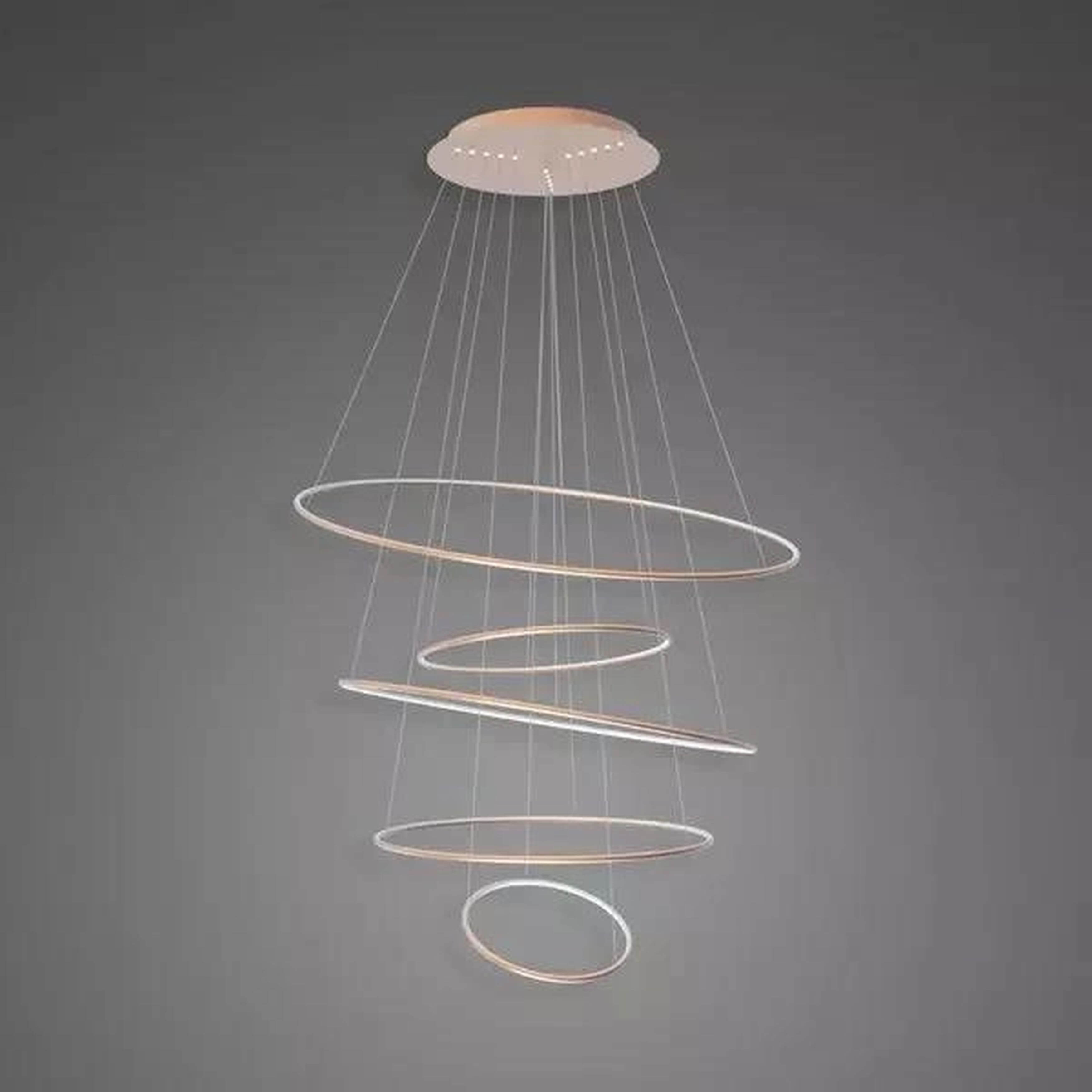 Altavola Design Ledowe Okręgi lampada sospesa 5x W rame LA085/P_120_in_3k_copper_Dali