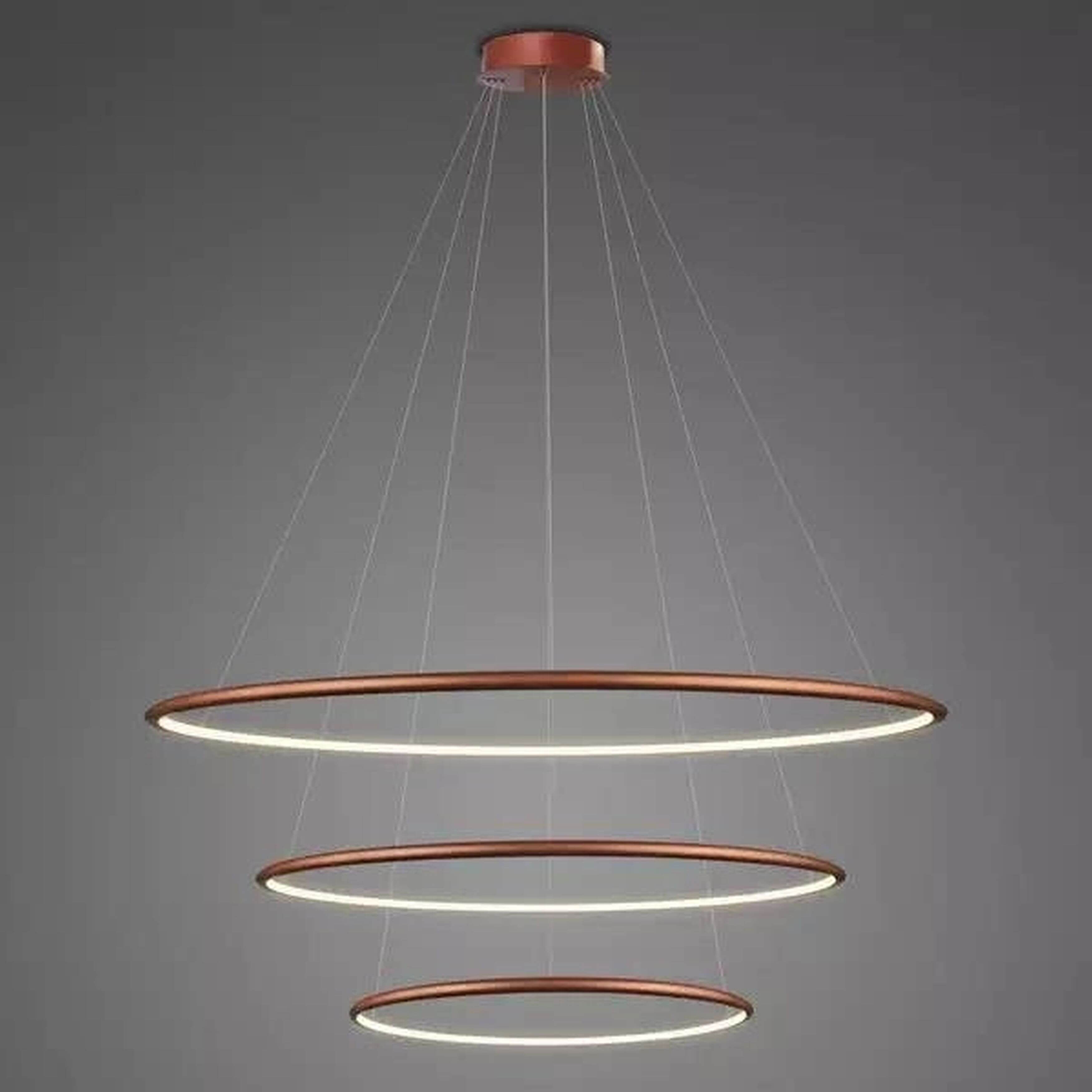 Altavola Design Ledowe Okręgi lampada sospesa 3x68 W rame LA075/P_80_in_4k_copper