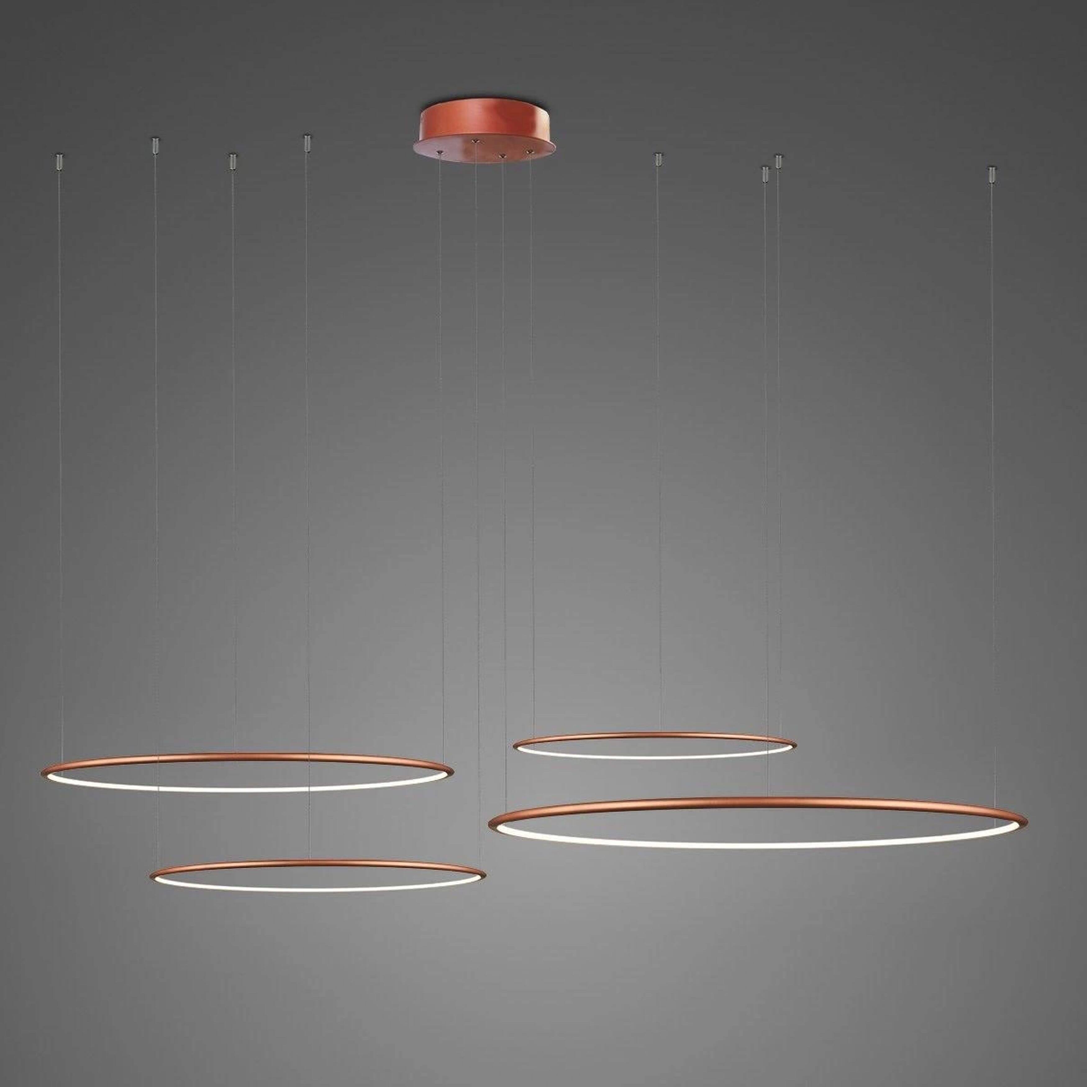 Altavola Design Ledowe Okręgi lampada sospesa 4x106 W rame LA084/CO4_100_in_3k_copper