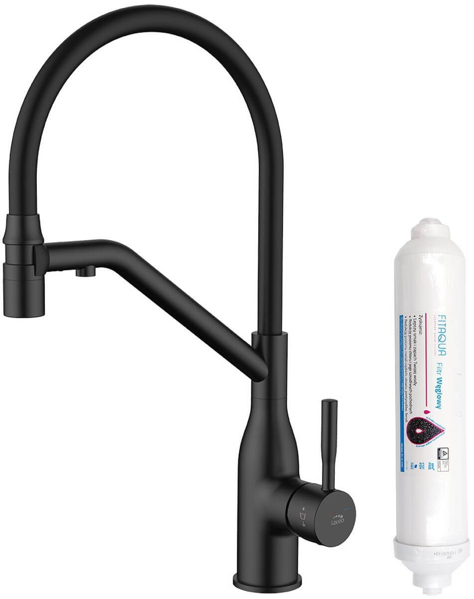 Laveo Colina 2.0 rubinetto da cucina con filtro verticale nero BC2BB78D