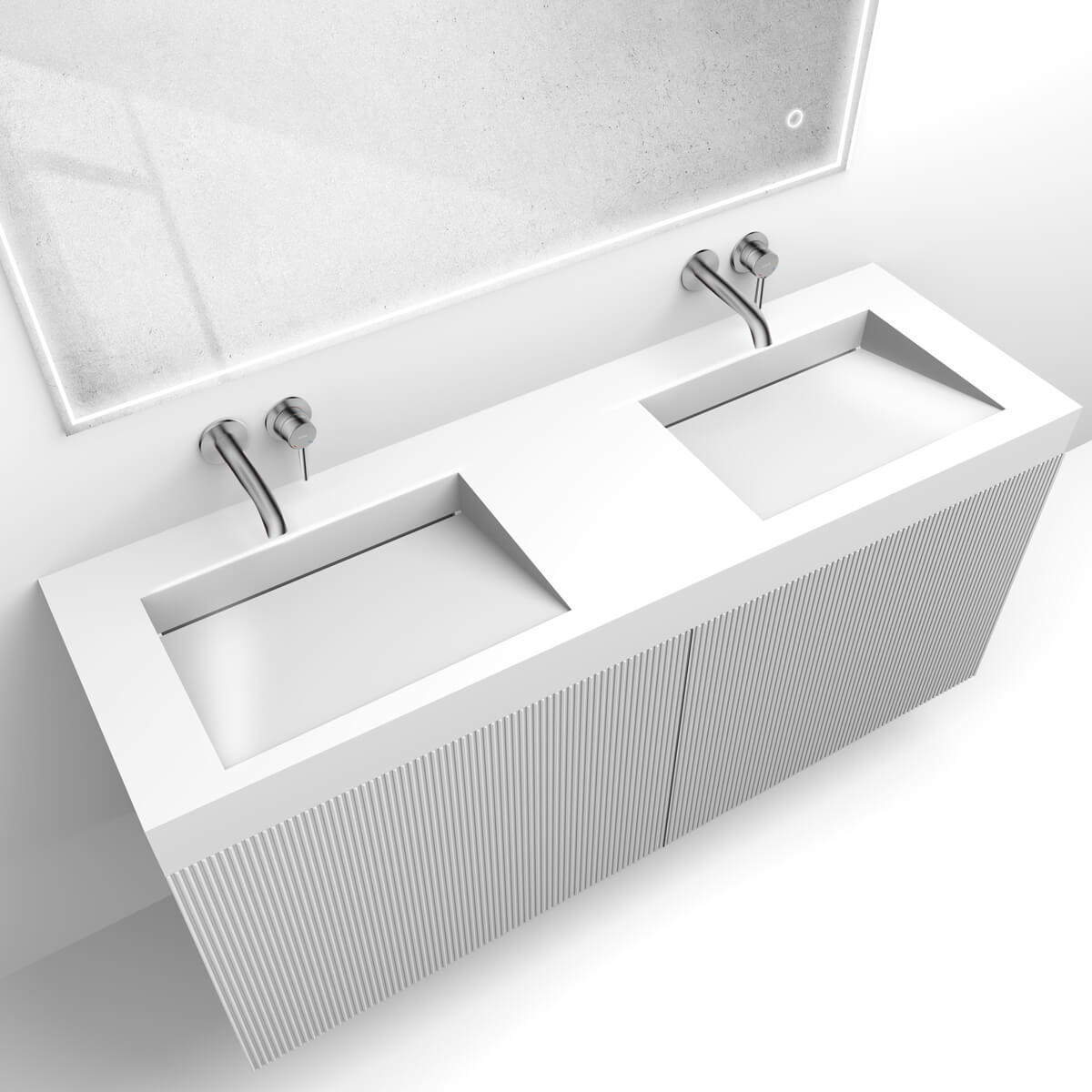 Set lavabo Oltens Stila 40005000, armadietto Oltens Lun Rila 60039000