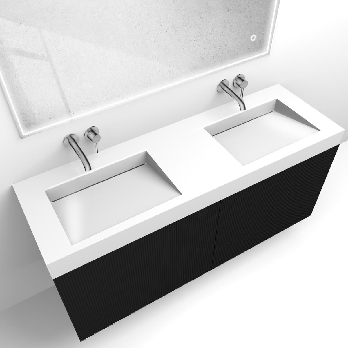 Set lavabo Oltens Stila 40005000, armadietto Oltens Lun Rilla 60039300