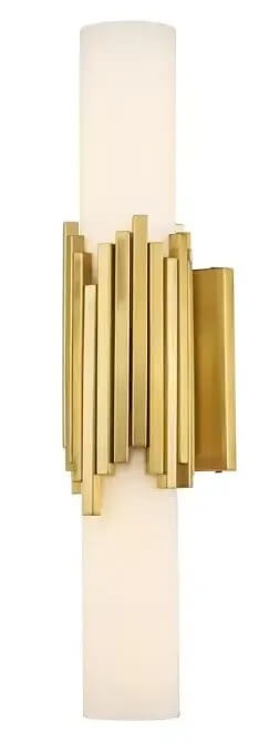 Elstead Lighting Marvele lampada da parete 2x4 W ottone-opale MARVELE-2WB-AB-OPAL